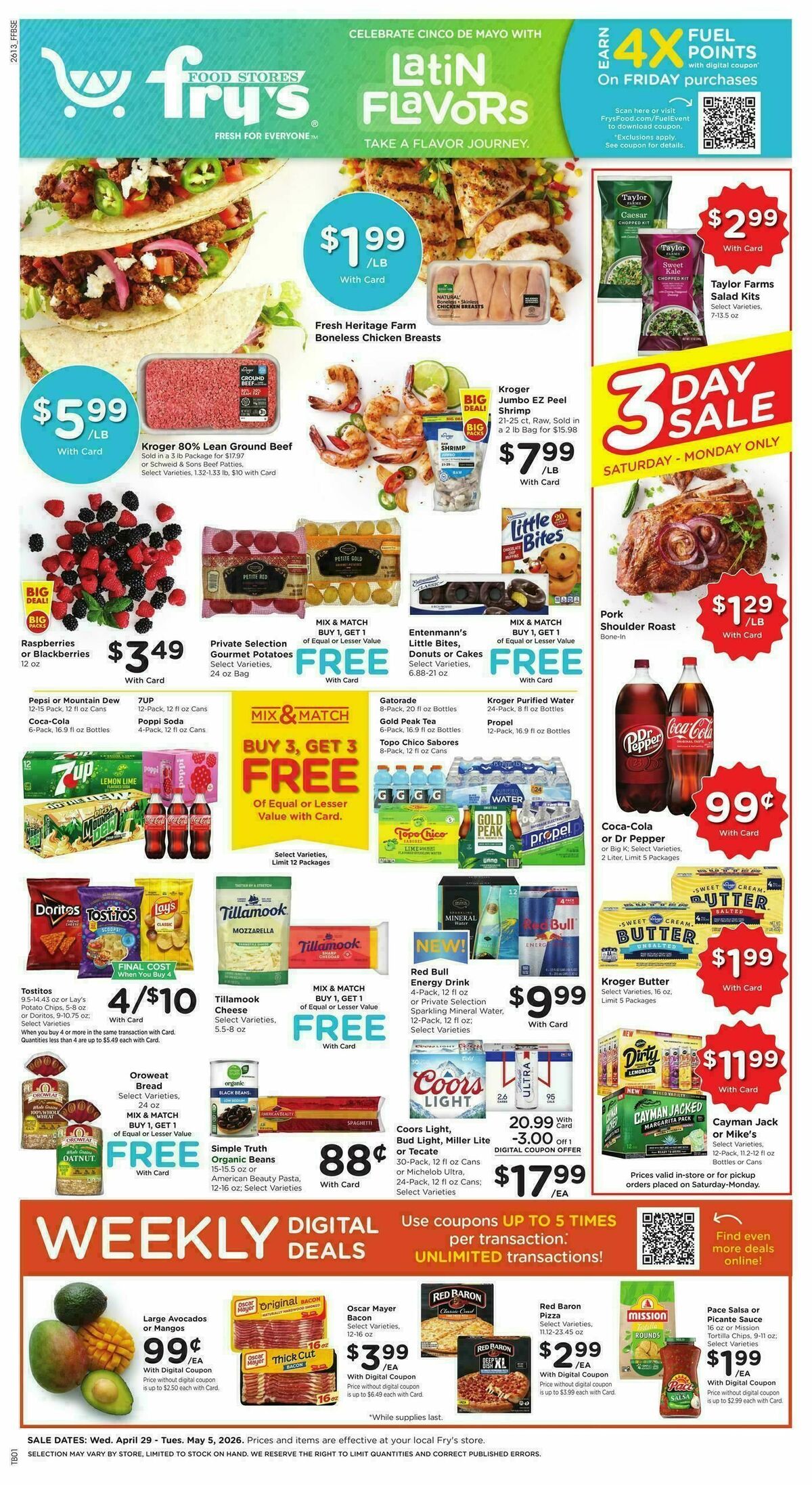 Fry's Food Weekly Ad from April 29