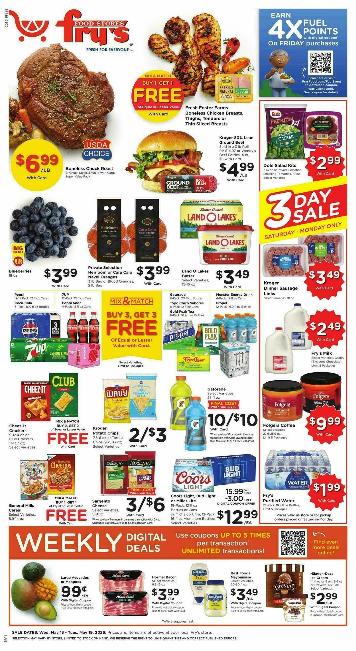 Fry's Food Weekly Ad from May 13