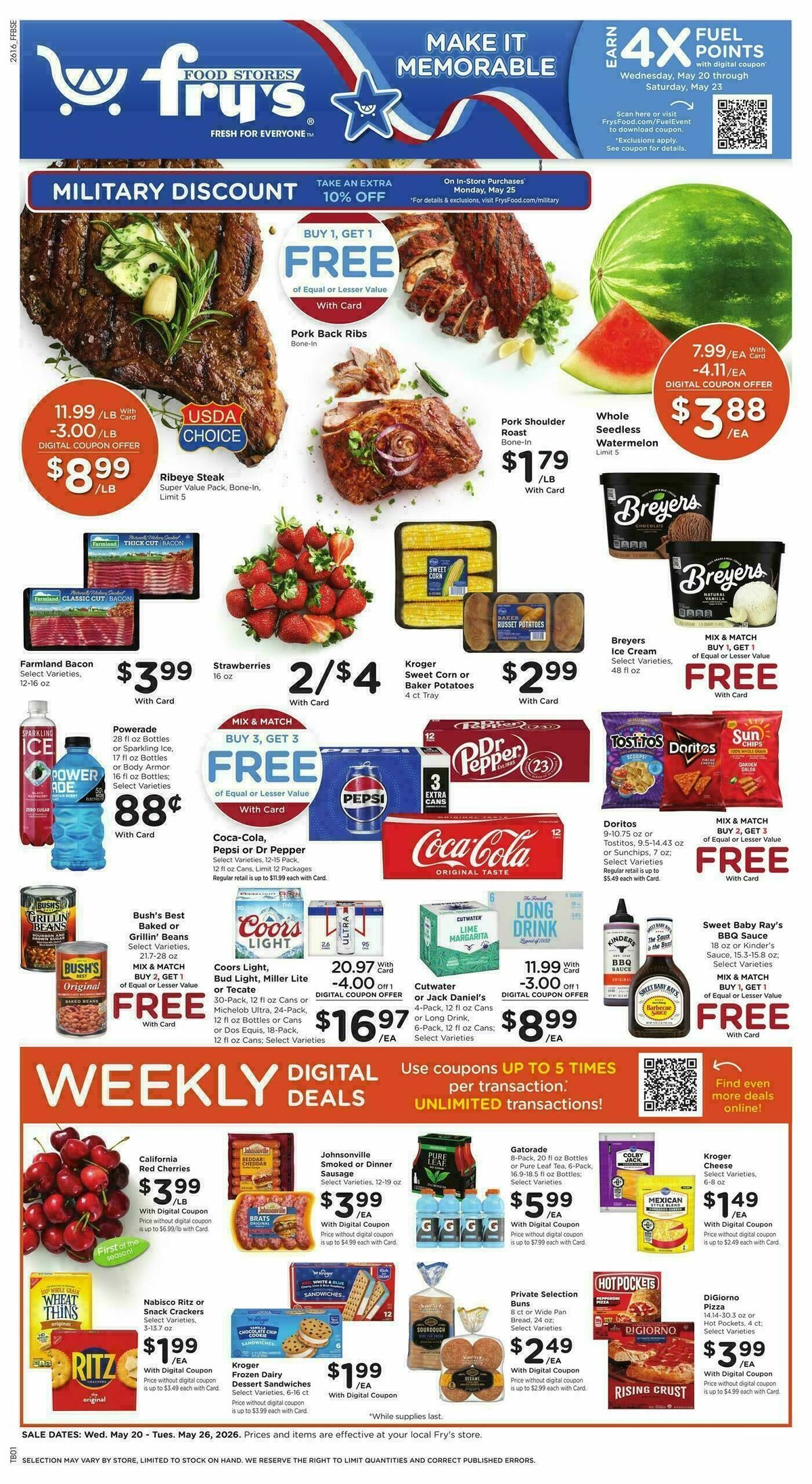 Fry's Food Weekly Ad from May 20