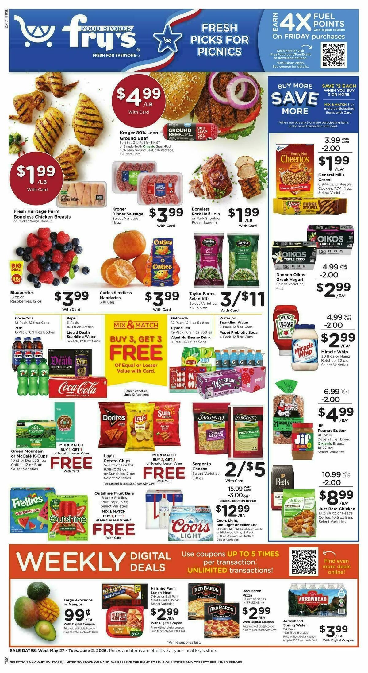 Fry's Food Weekly Ad from May 27