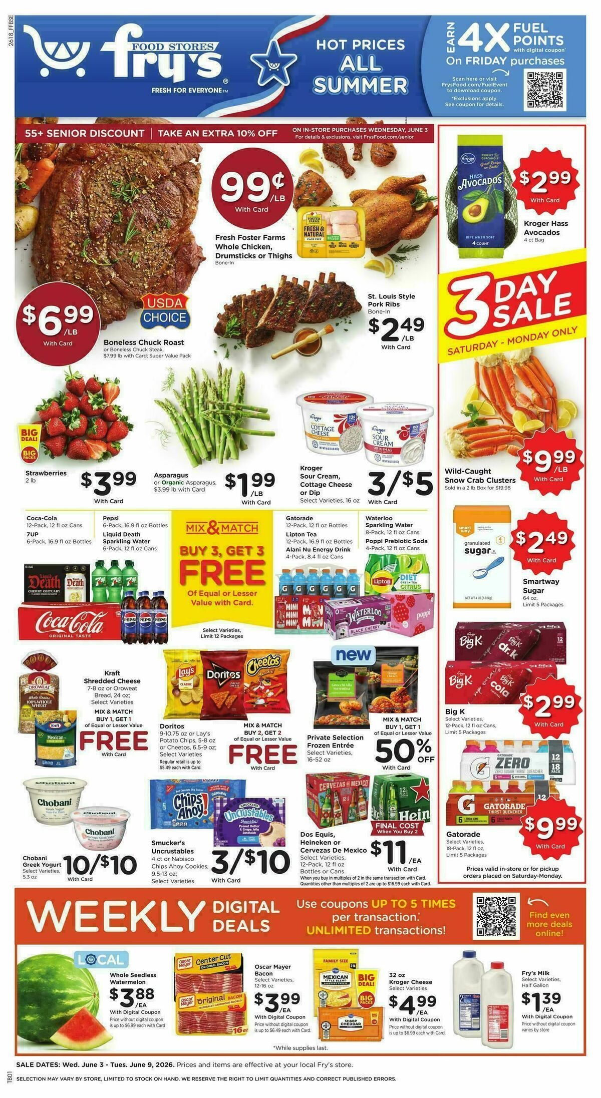 Fry's Food Weekly Ad from June 3