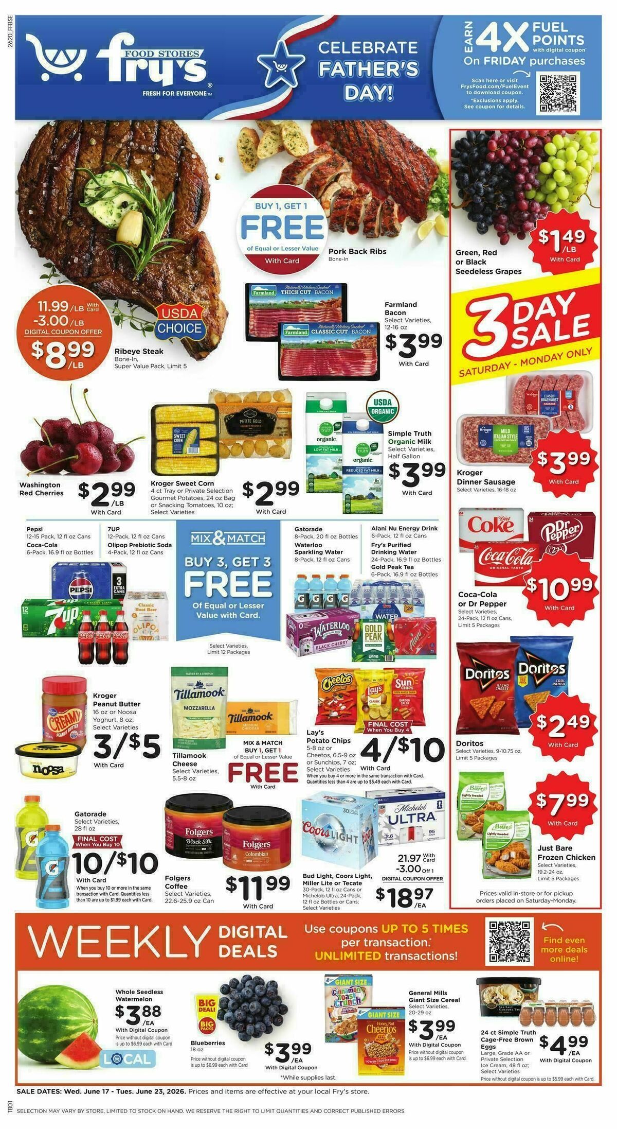 Fry's Food Weekly Ad from June 17