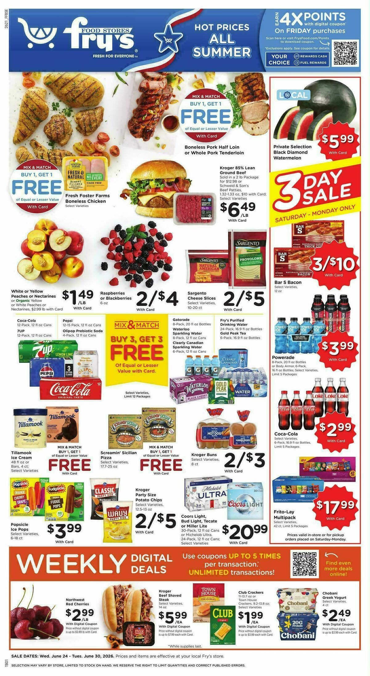 Fry's Food Weekly Ad from June 24