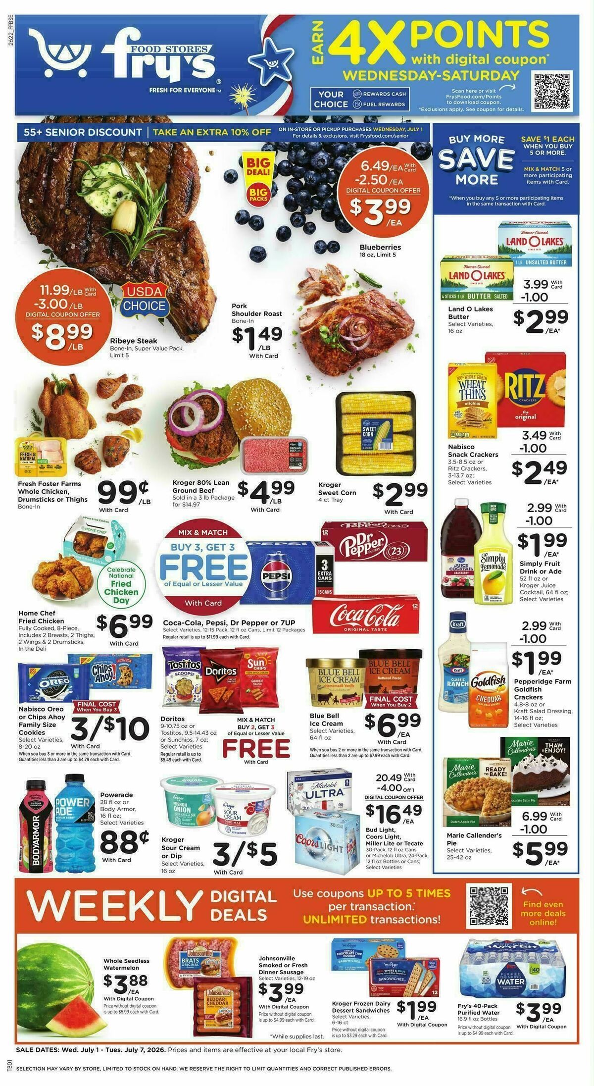 Fry's Food Weekly Ad from July 1