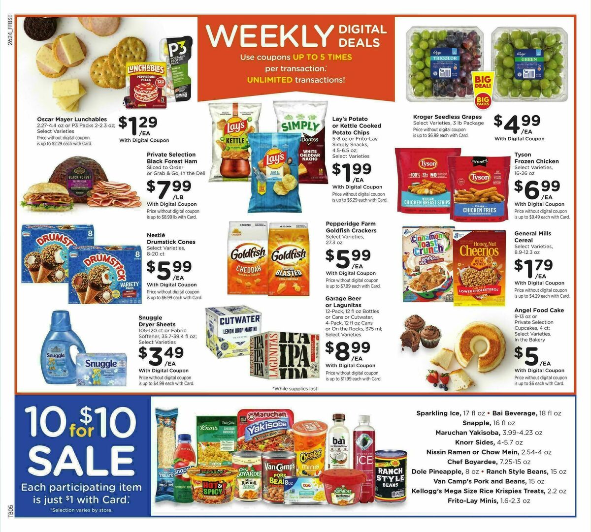Fry's Food Weekly Ad from July 15