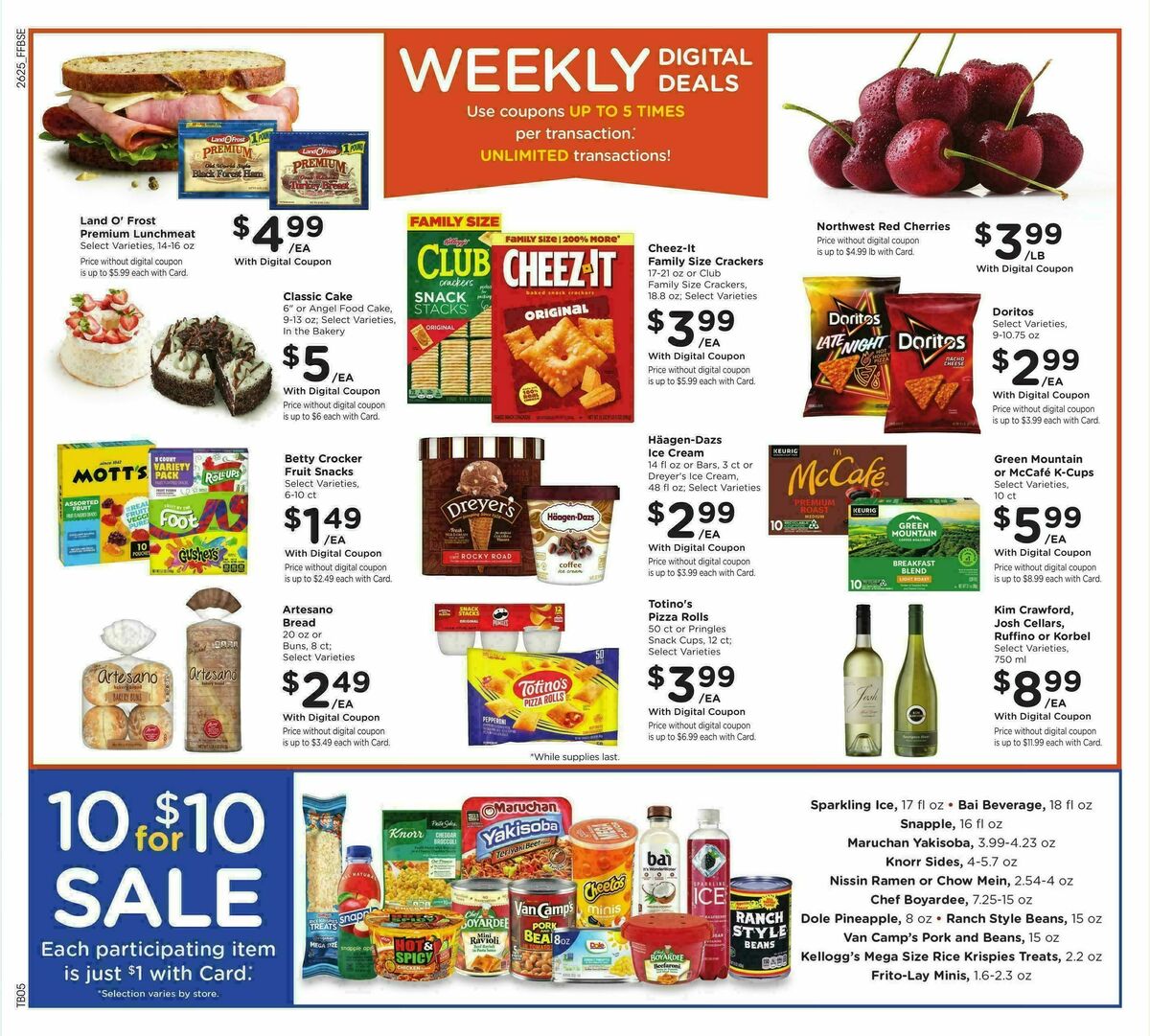 Fry's Food Weekly Ad from July 22