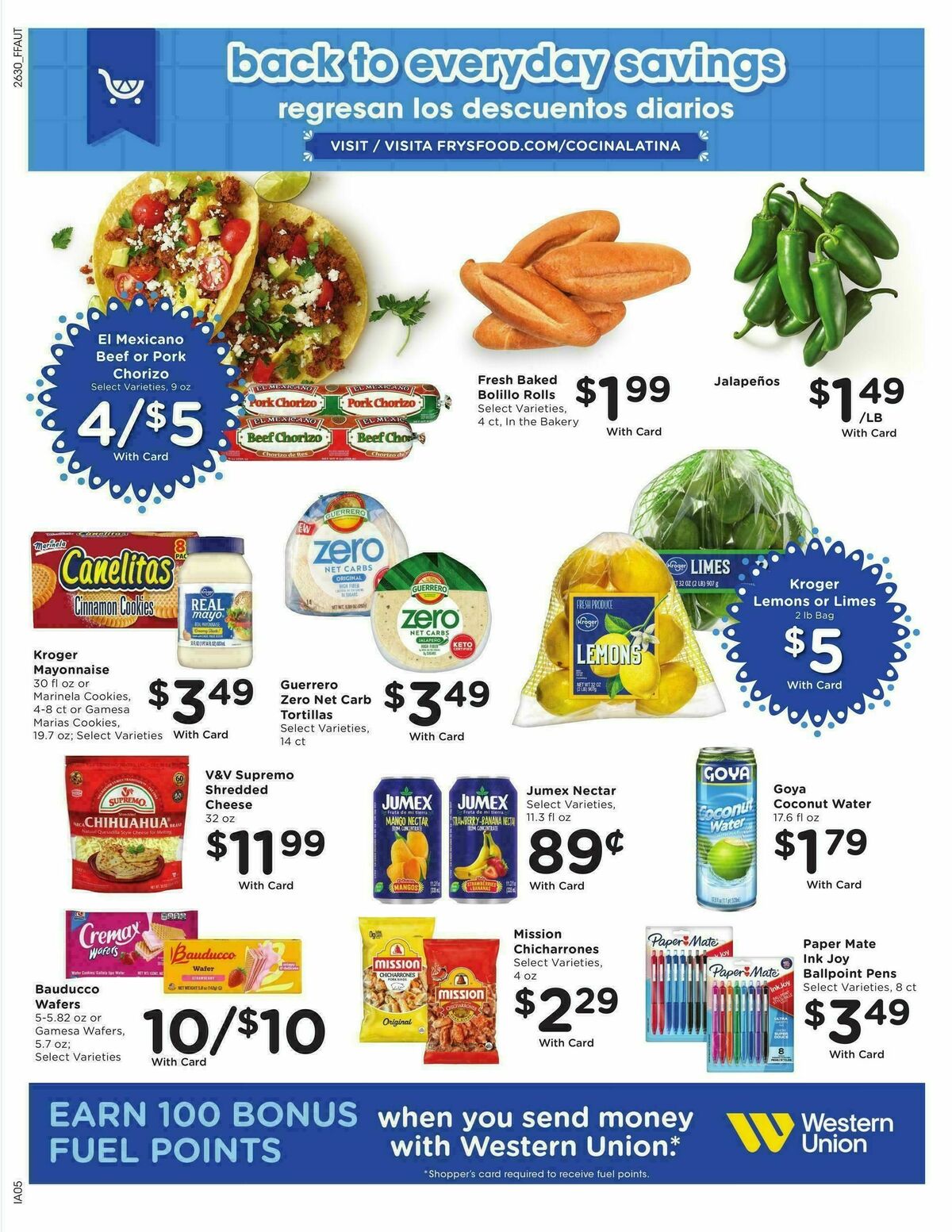 Fry's Food Weekly Ad from August 26