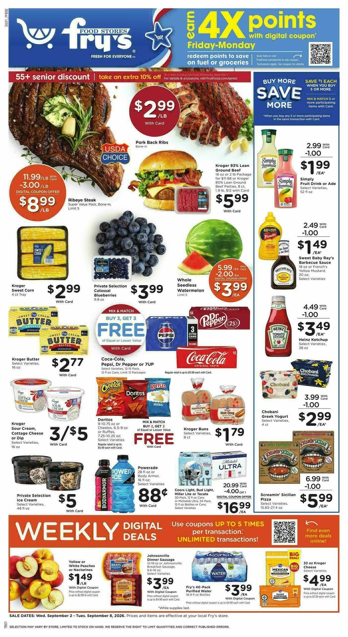 Fry's Food Weekly Ad from September 2