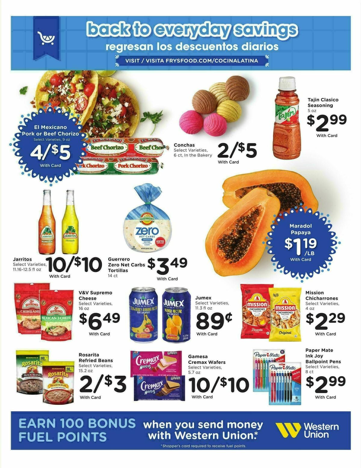 Fry's Food Weekly Ad from September 2