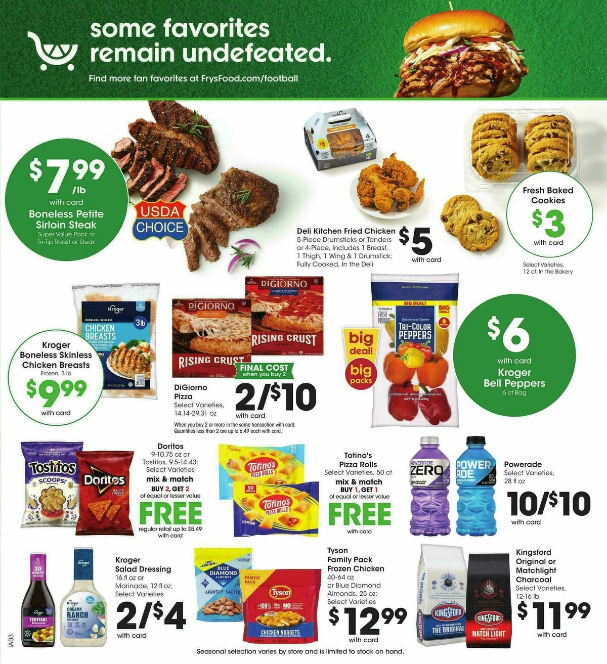 Fry's Food Weekly Ad from October 28