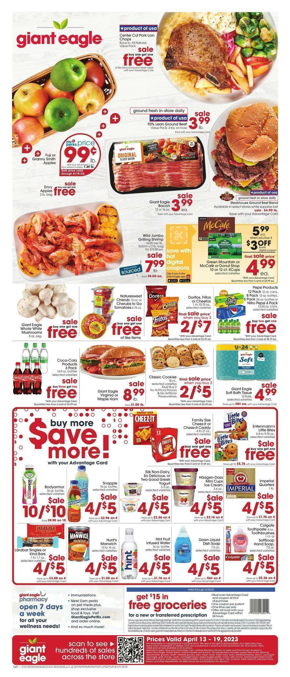 Giant Eagle Weekly Ad from April 13