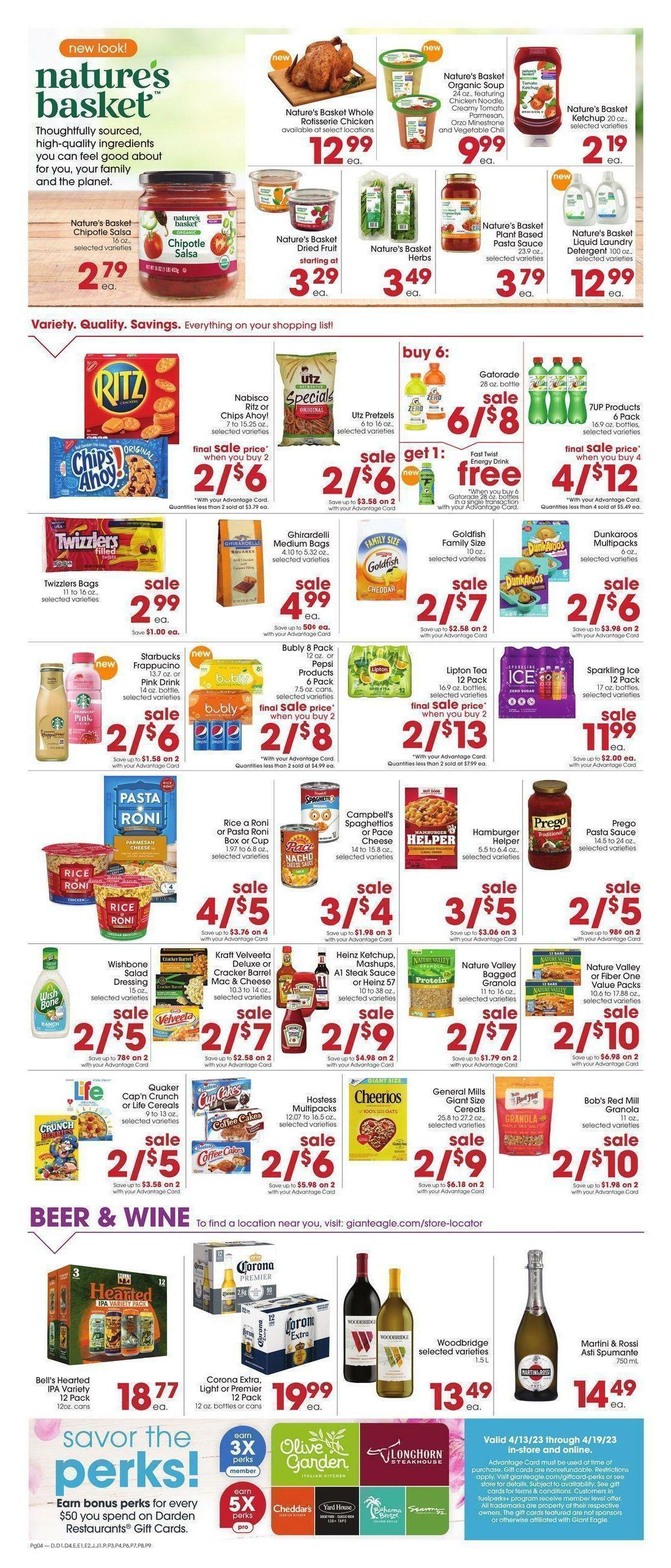 Giant Eagle Weekly Ad from April 13