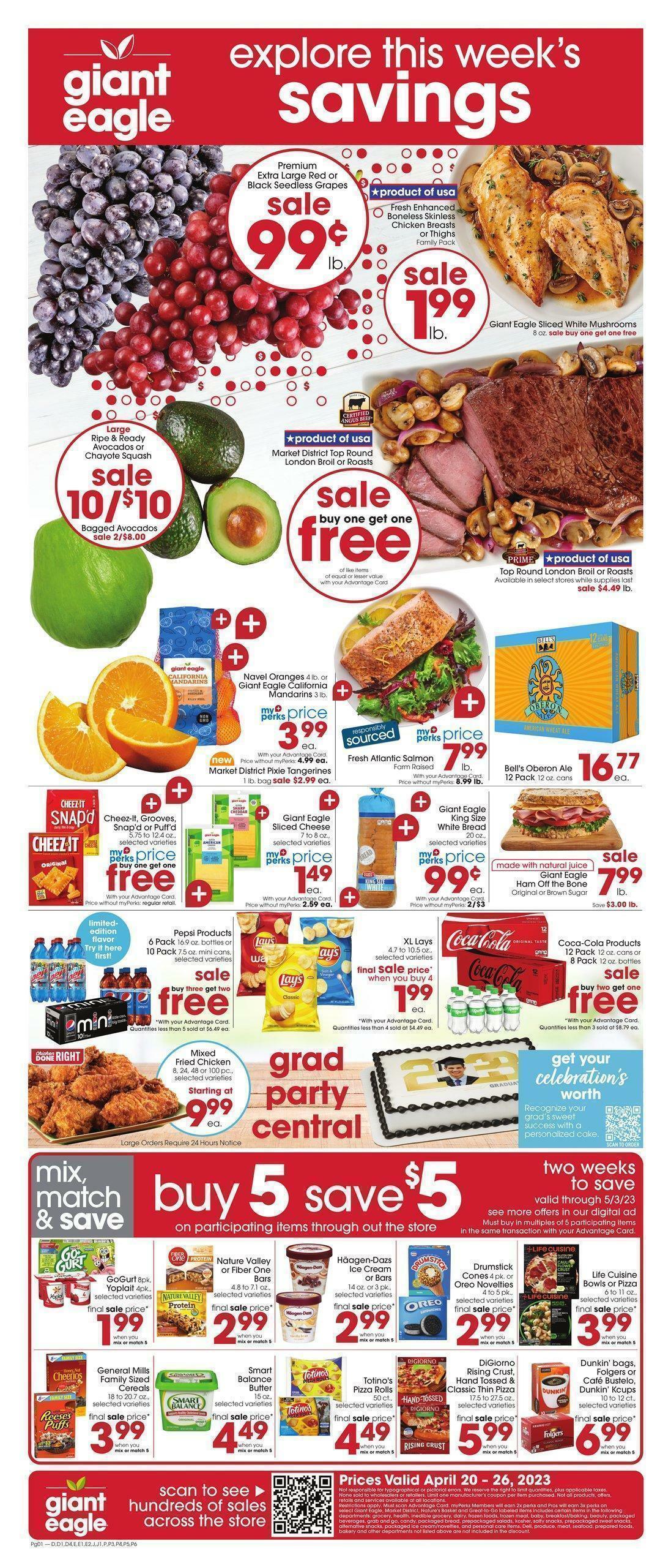 Giant Eagle Weekly Ad from April 20