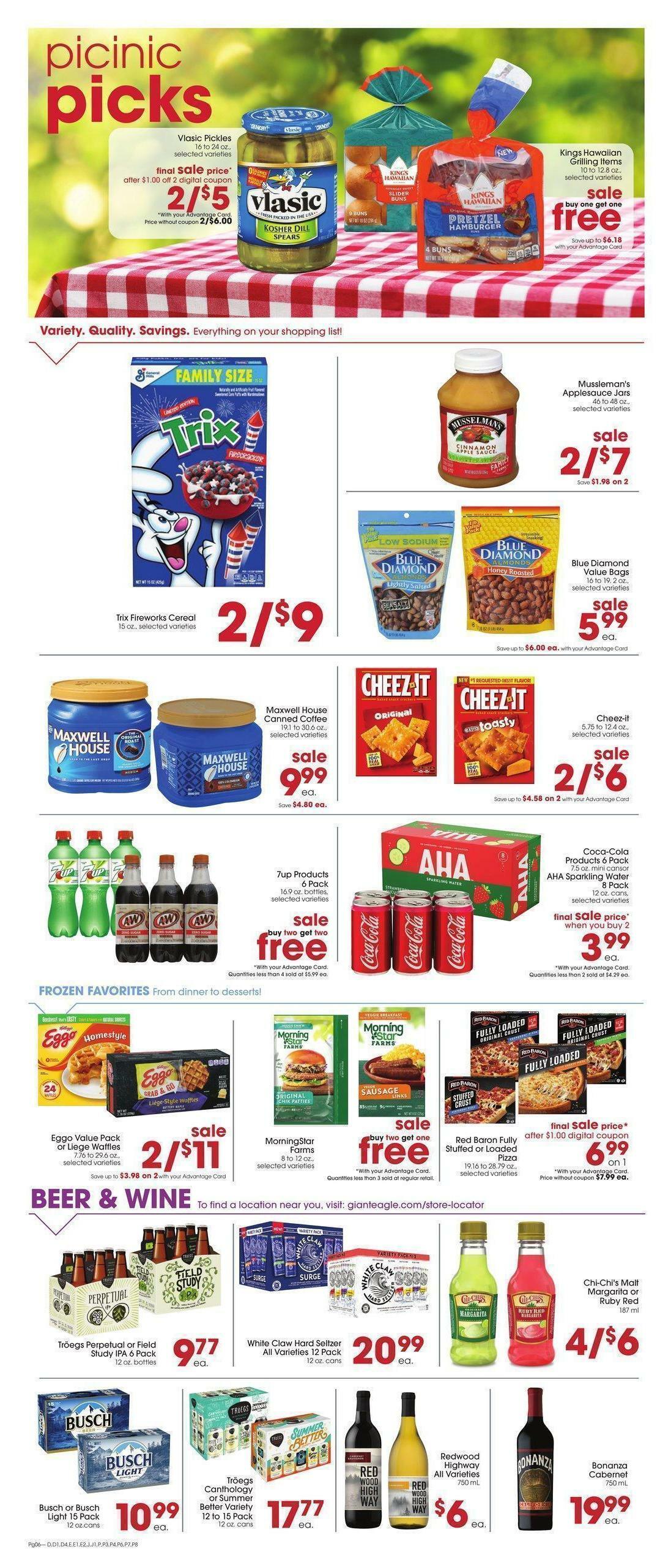 Giant Eagle Weekly Ad from May 25