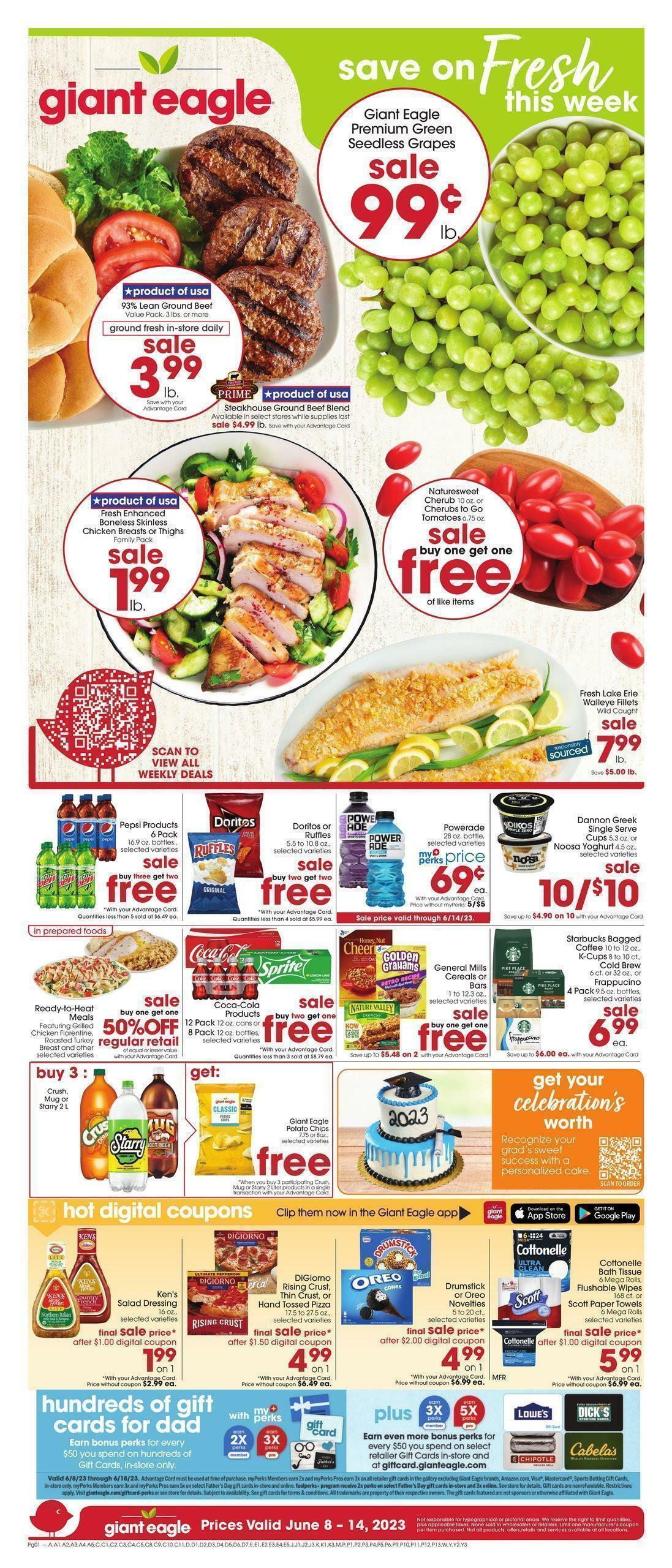 Giant Eagle Weekly Ad from June 8