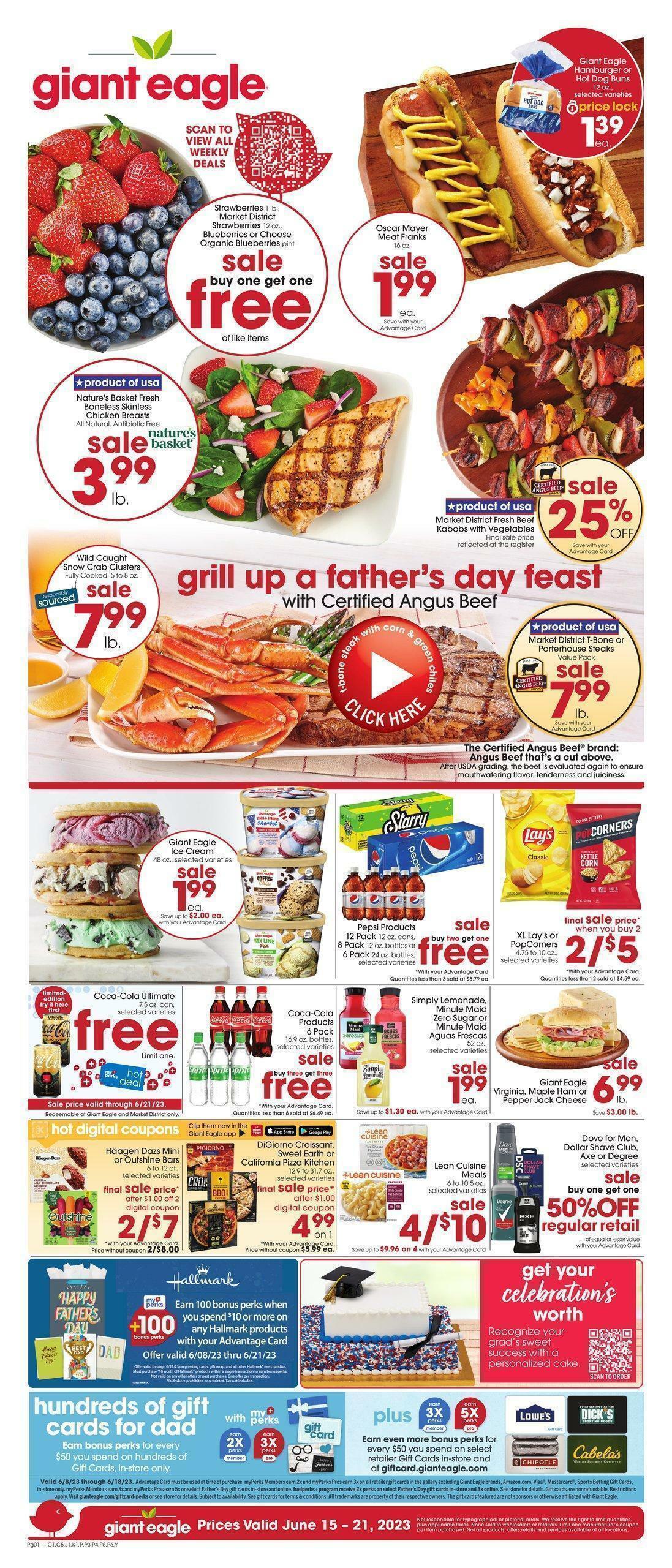 Giant Eagle Weekly Ad from June 15