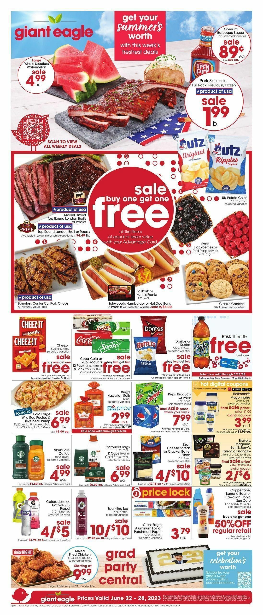 Giant Eagle Weekly Ad from June 22