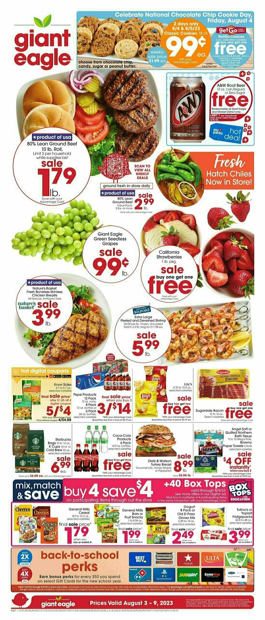 Giant Eagle Weekly Ad from August 3