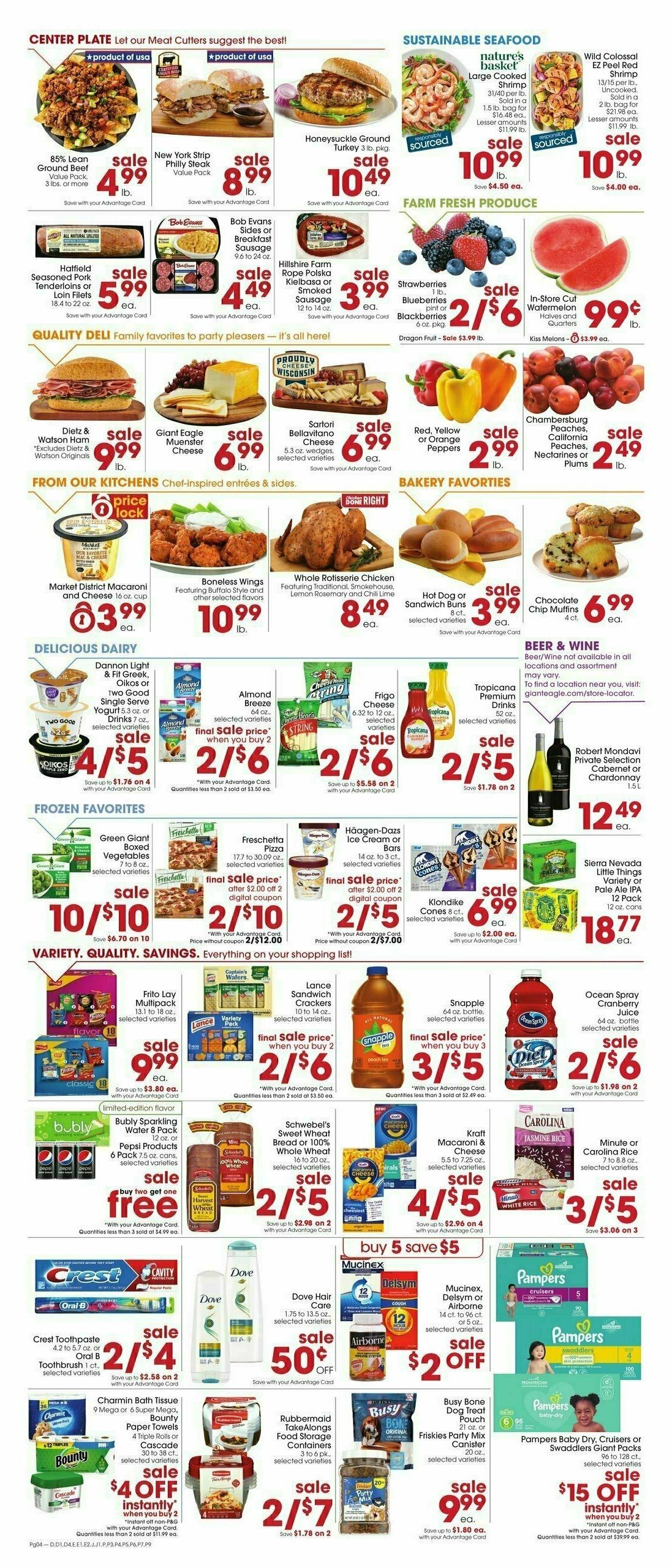 Giant Eagle Weekly Ad from August 10