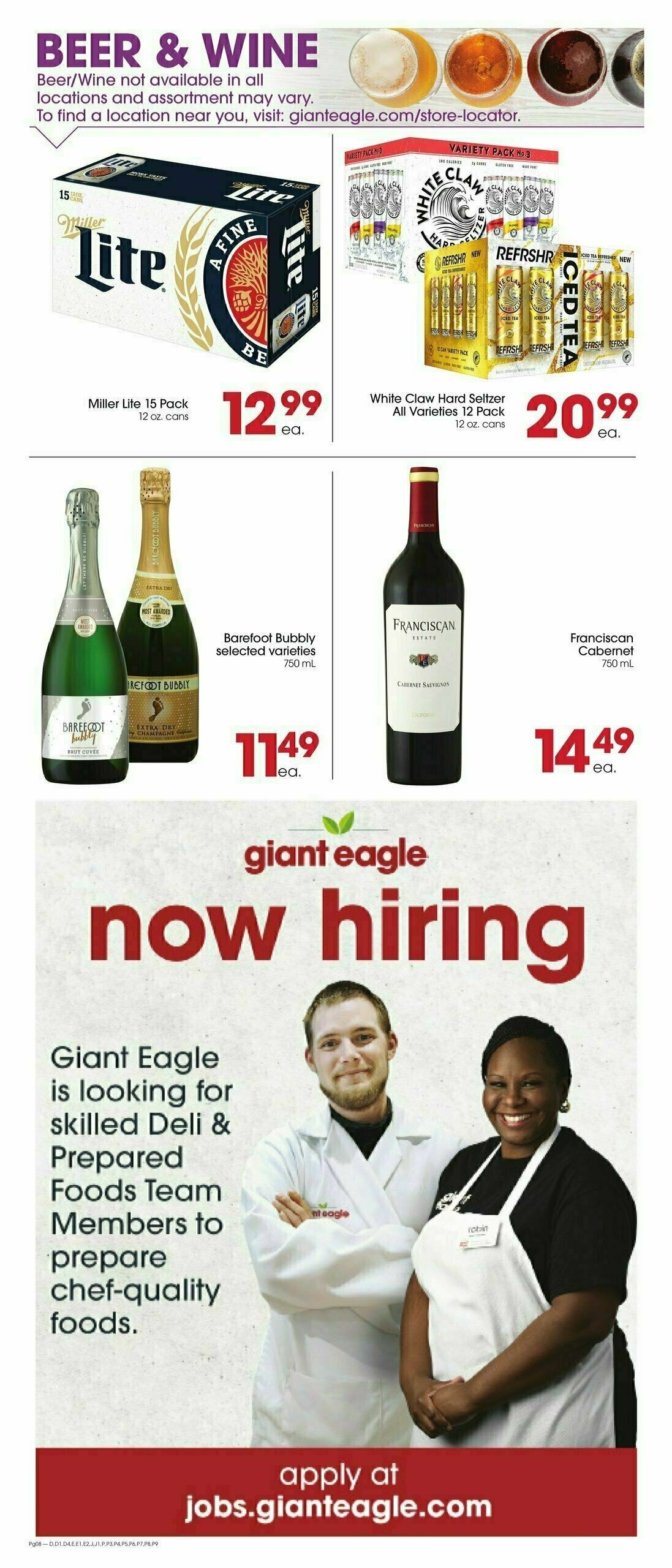 Giant Eagle Weekly Ad from August 10