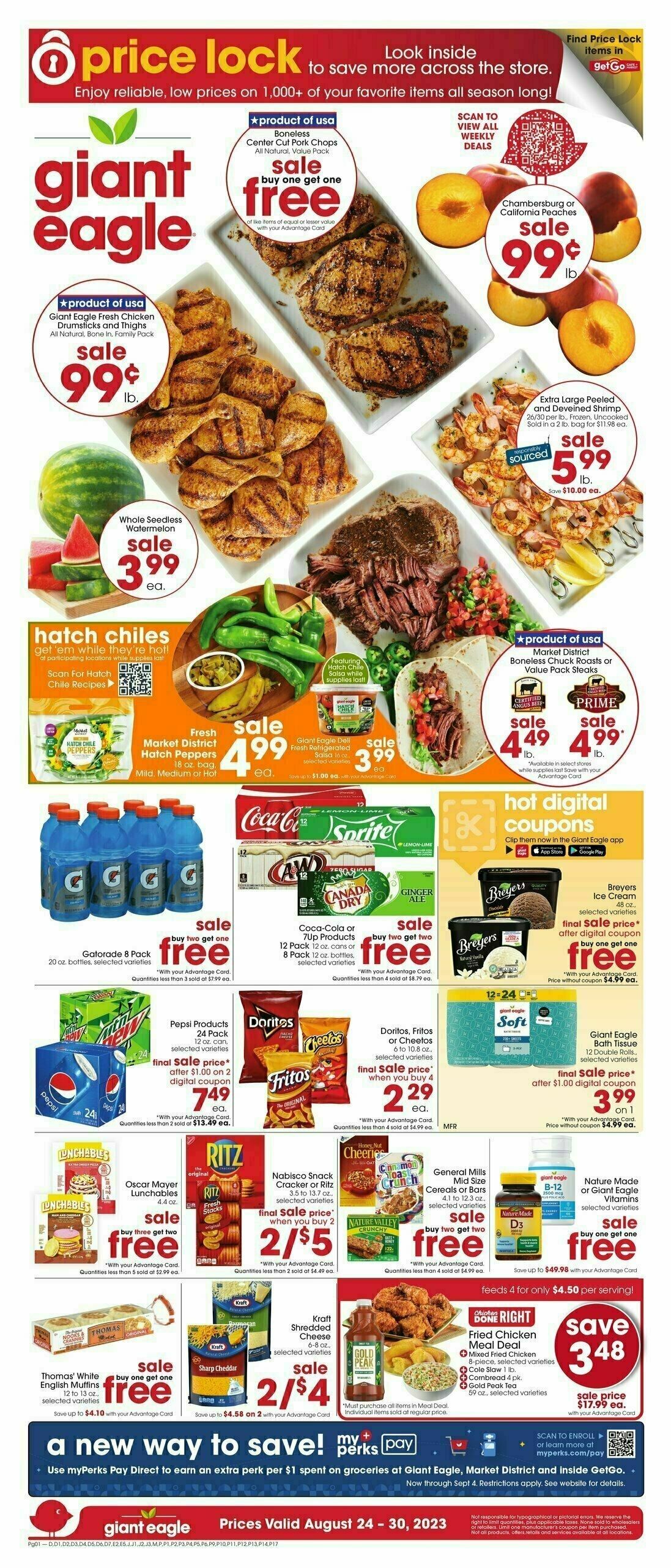 Giant Eagle Weekly Ad from August 24