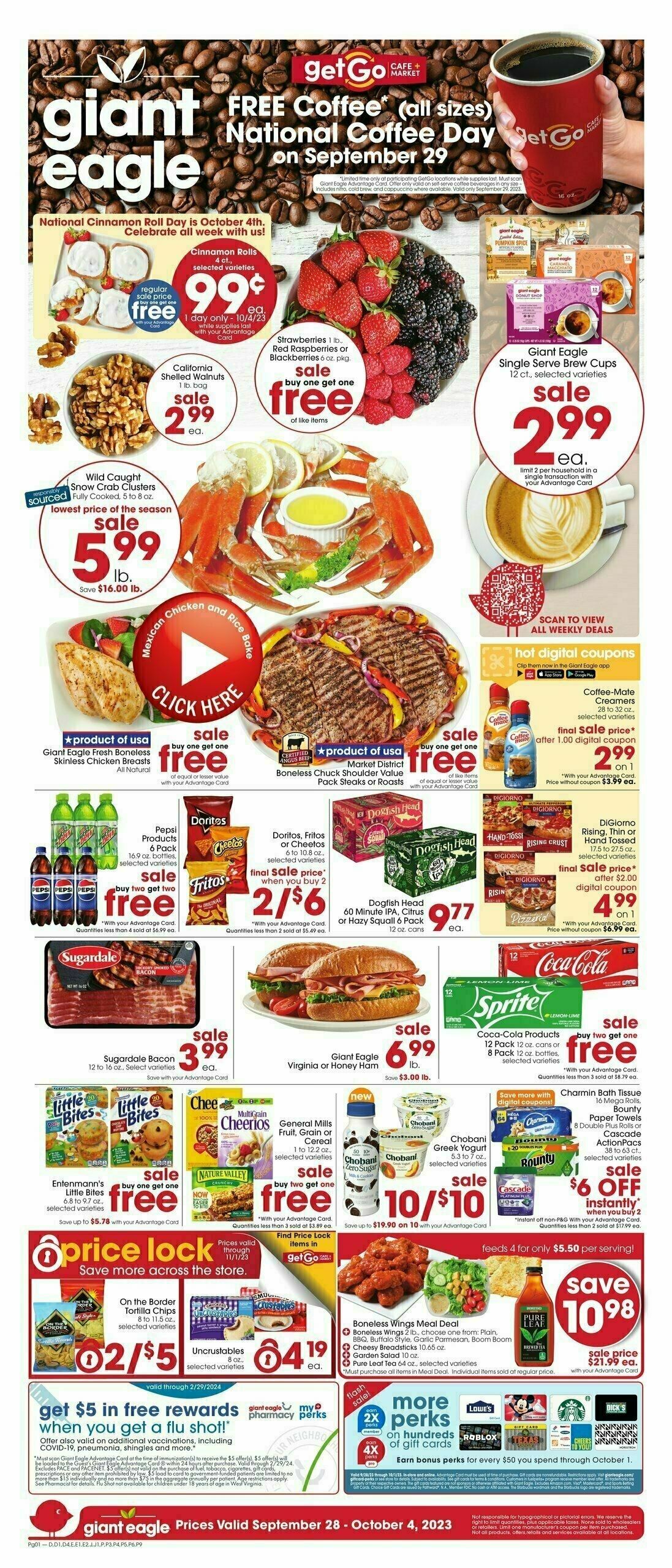 Giant Eagle Weekly Ad from September 28