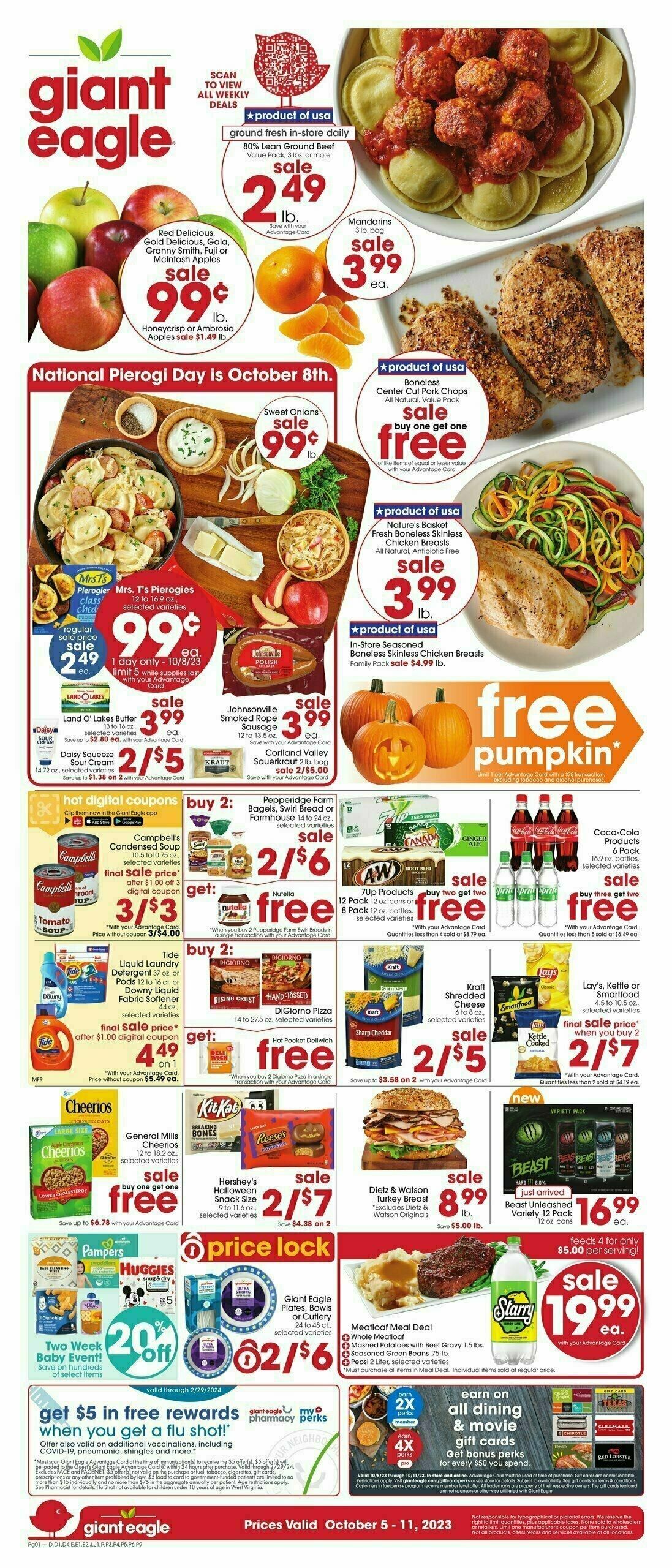 Giant Eagle Weekly Ad from October 5