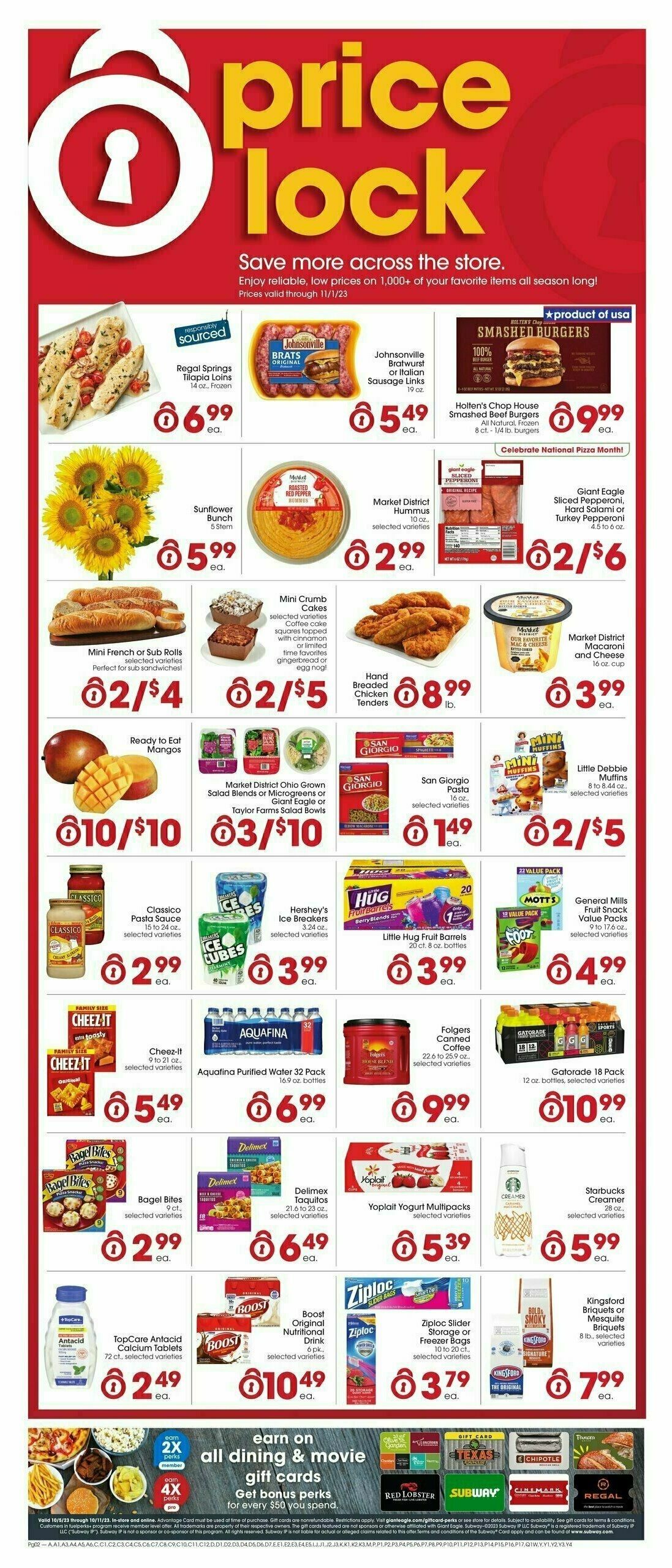 Giant Eagle Weekly Ad from October 5