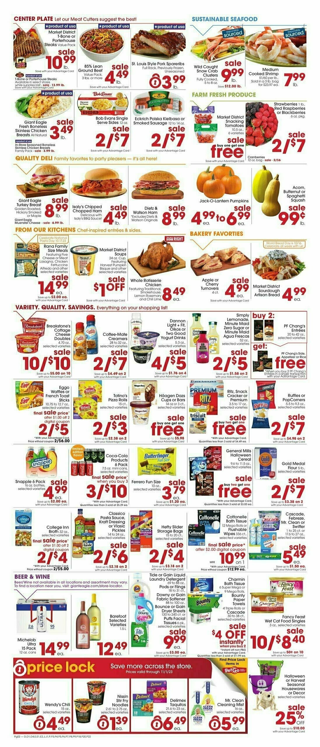 Giant Eagle Weekly Ad from October 12