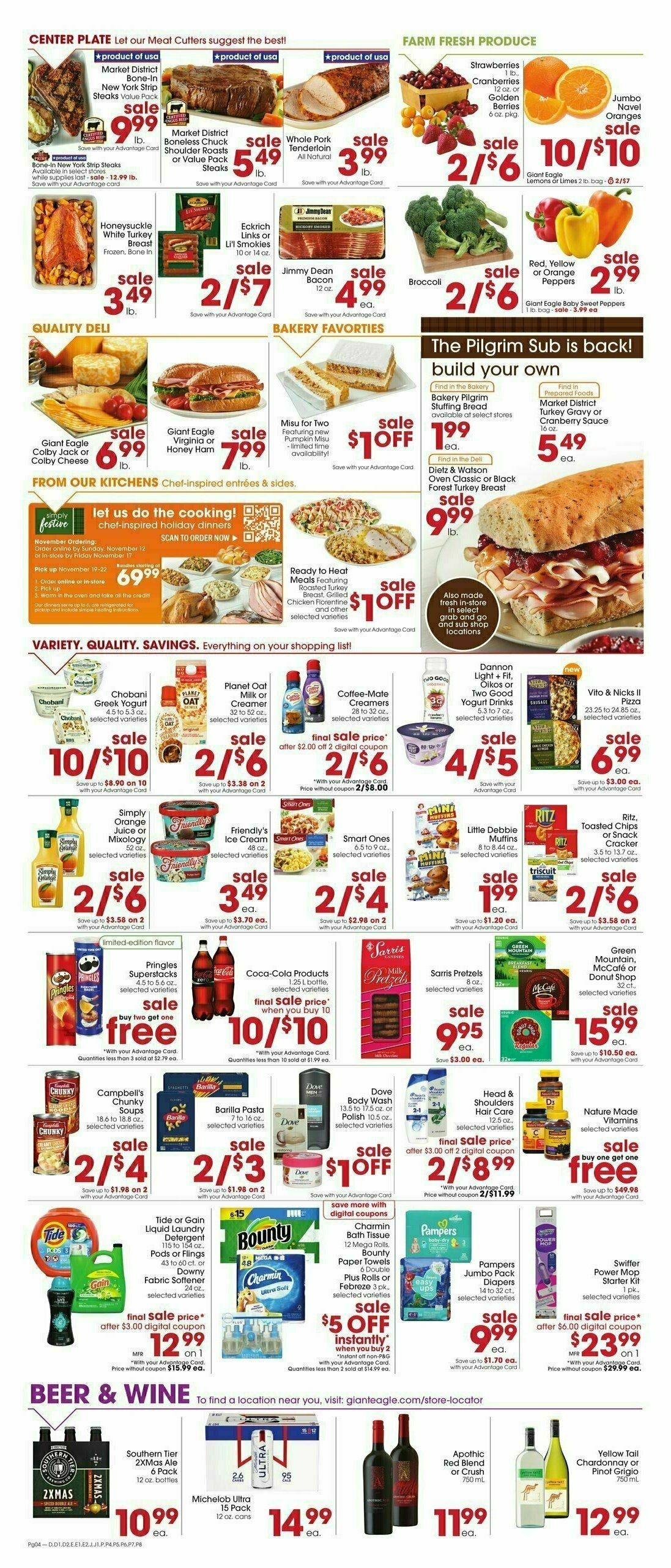 Giant Eagle Weekly Ad from November 2