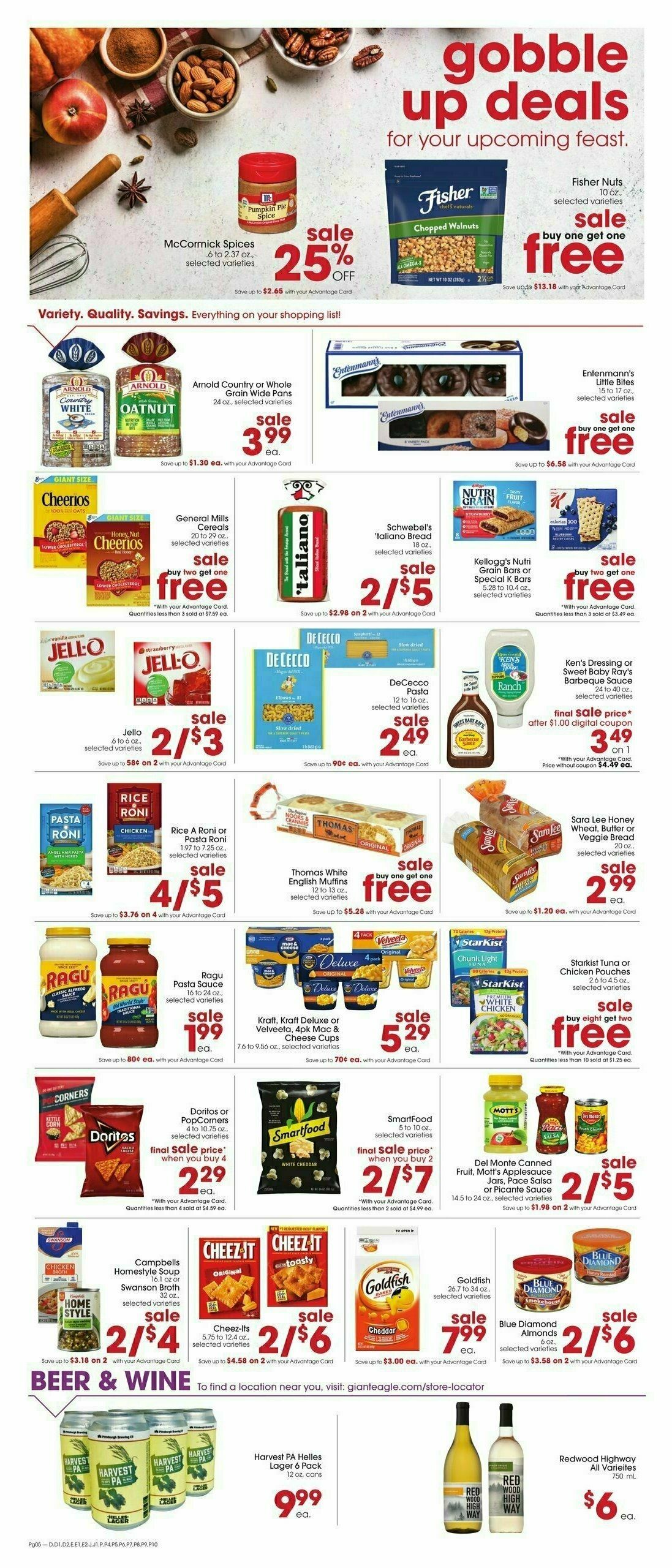 Giant Eagle Weekly Ad from November 2