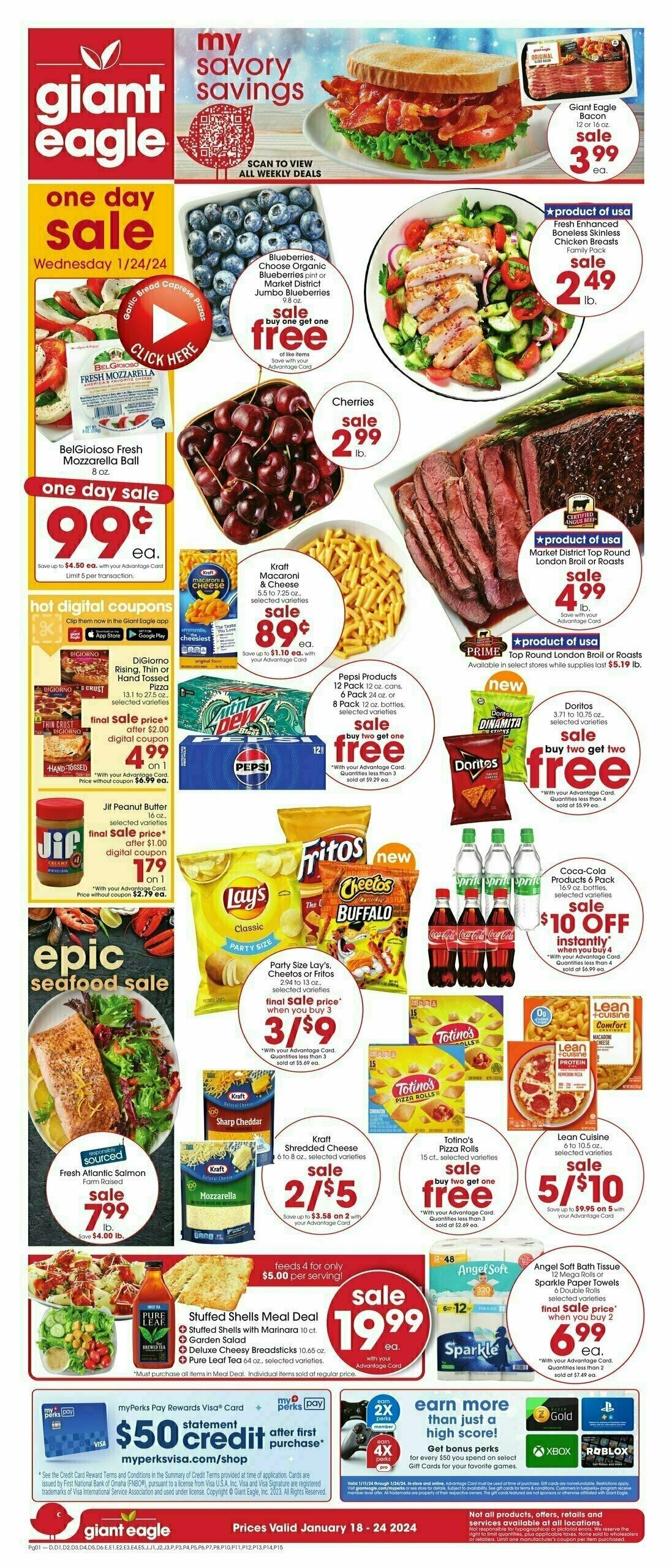 Giant Eagle Weekly Ad from January 18