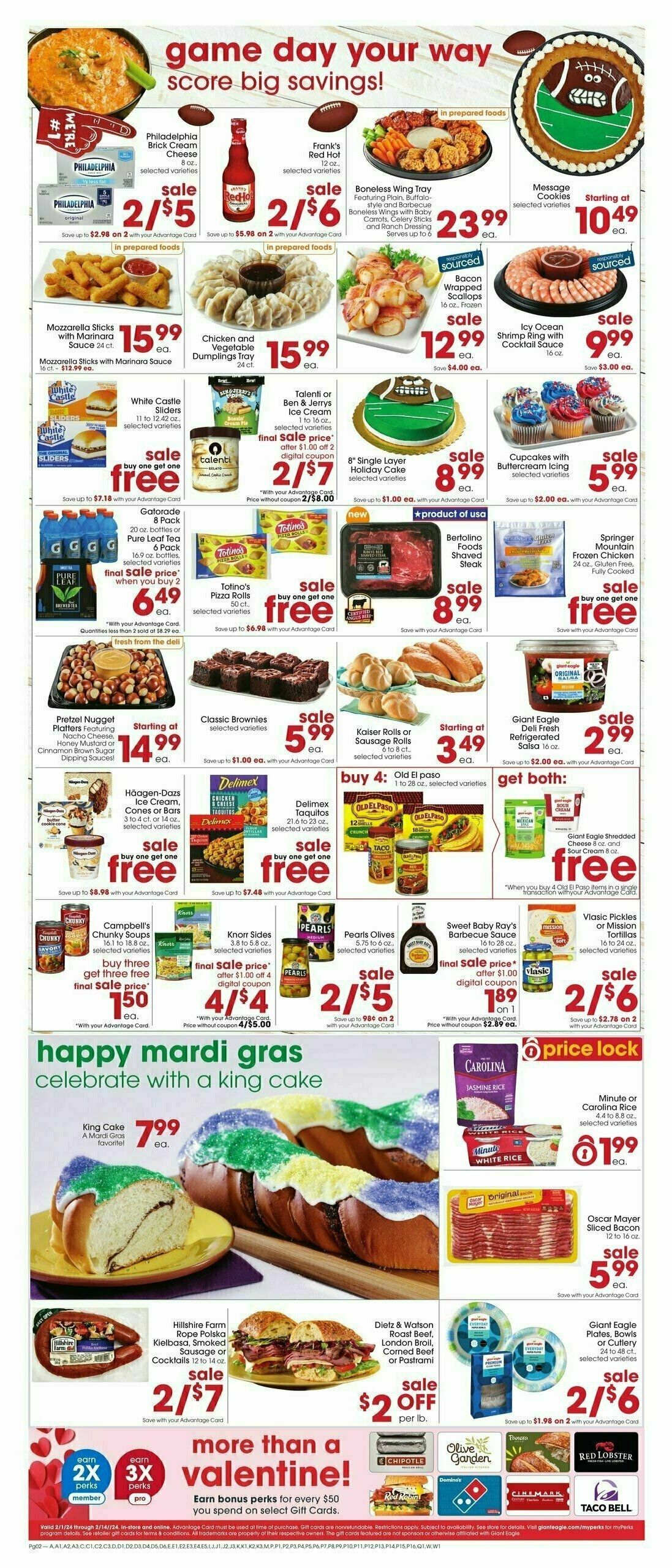 Giant Eagle Weekly Ad from February 8