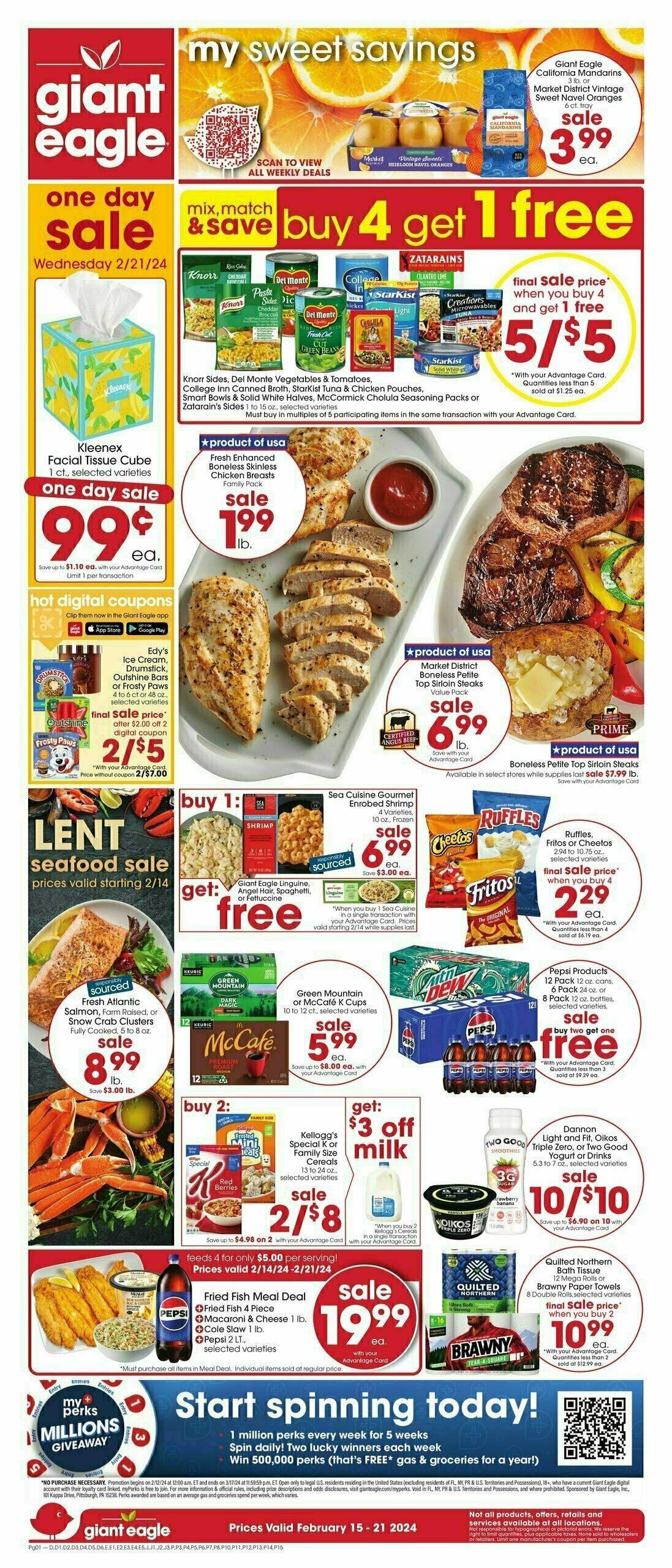 Giant Eagle Weekly Ad from February 15