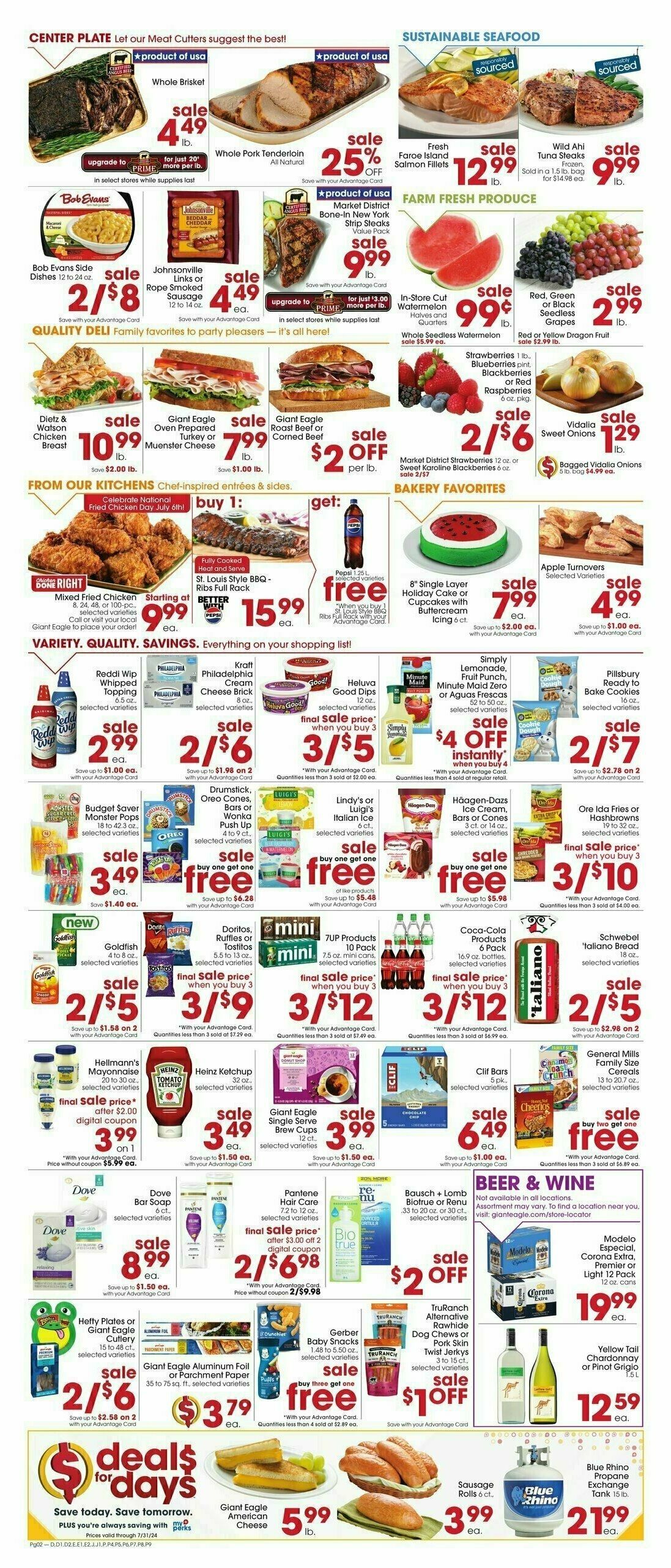 Giant Eagle Weekly Ad from July 4