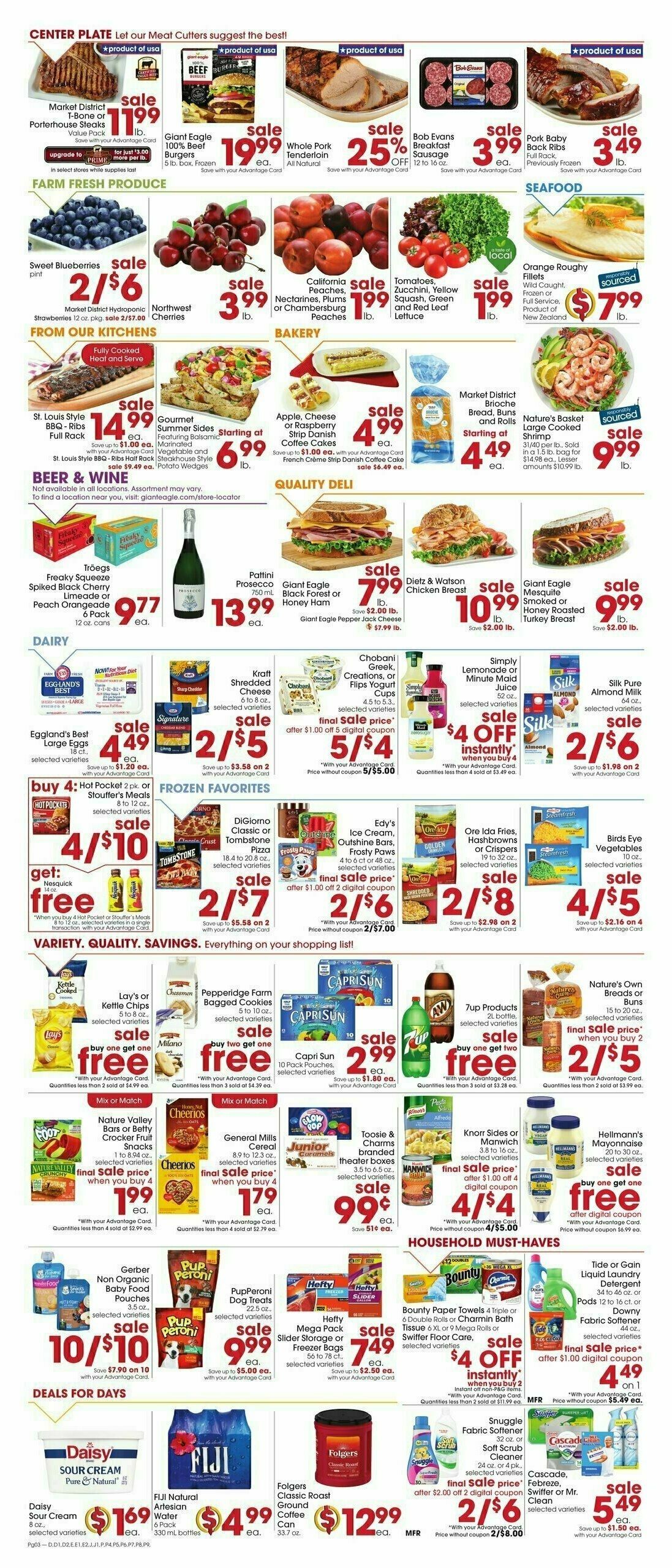 Giant Eagle Weekly Ad from August 1
