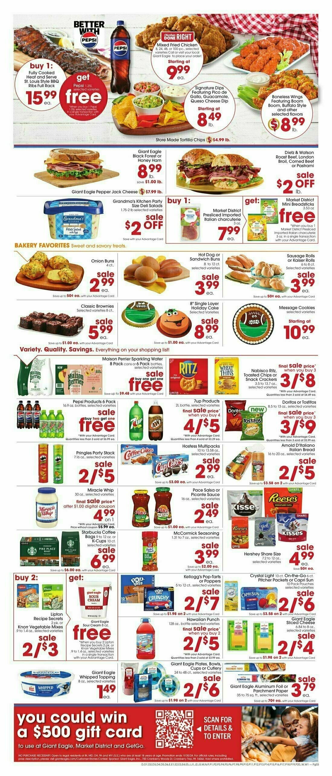 Giant Eagle Weekly Ad from August 29