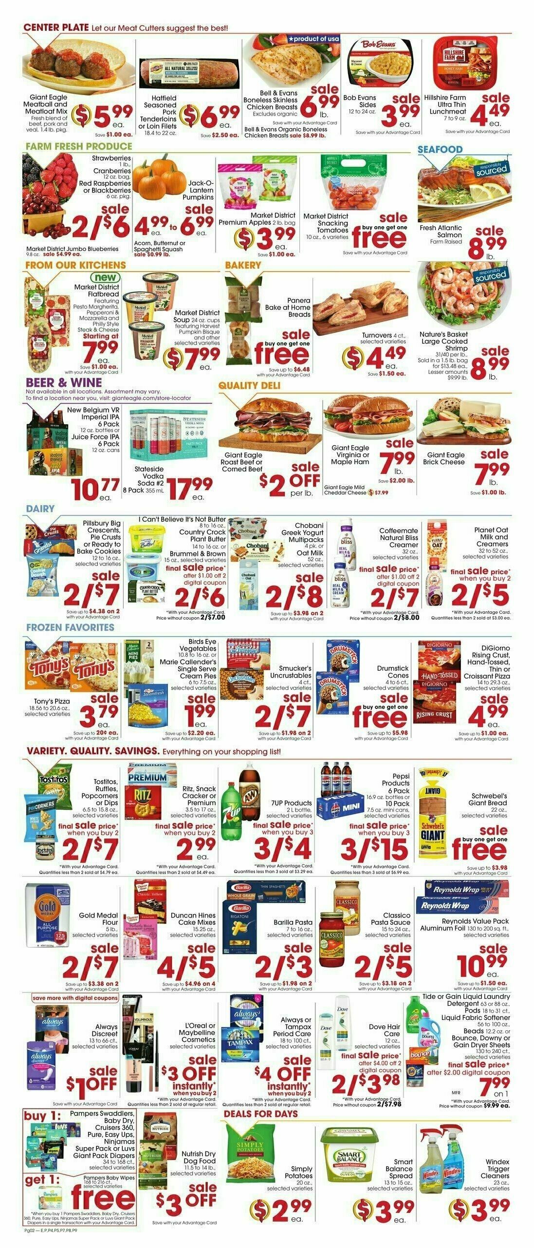 Giant Eagle Weekly Ad from October 10