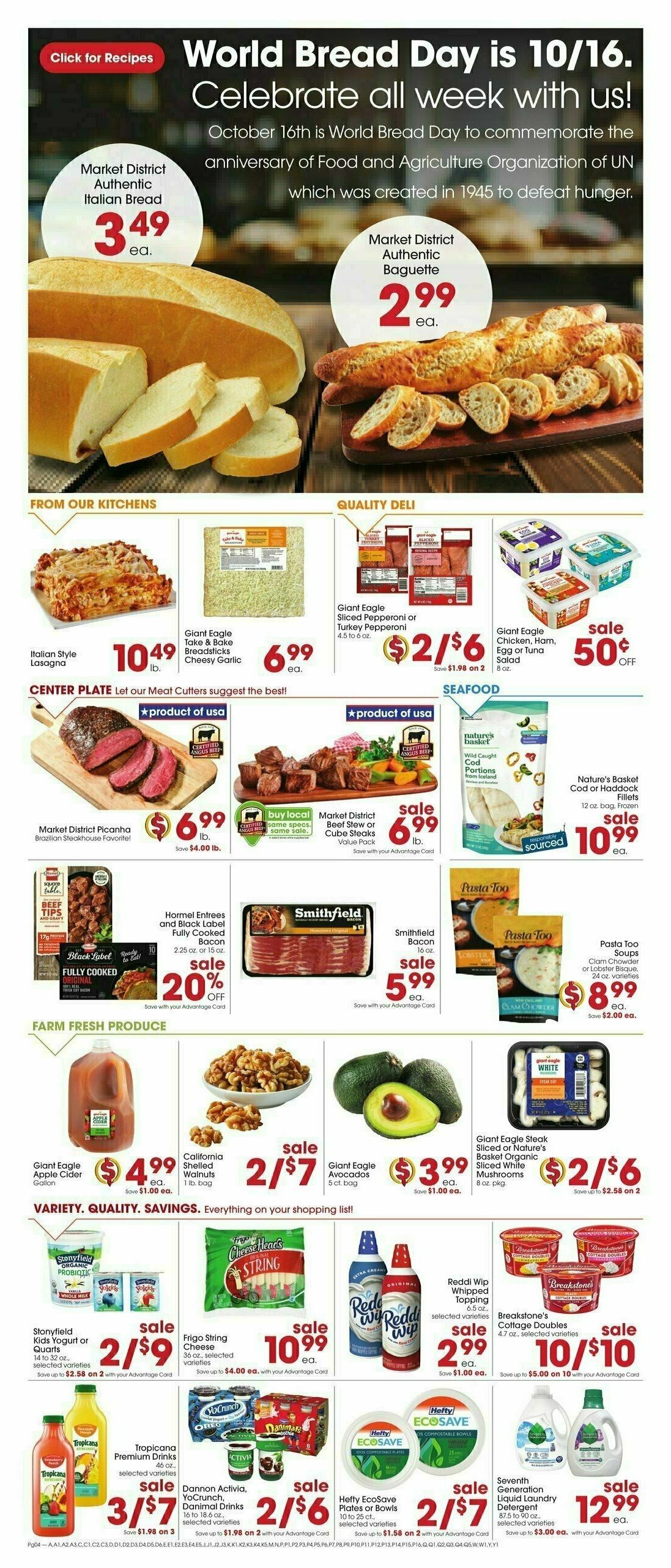 Giant Eagle Weekly Ad from October 10
