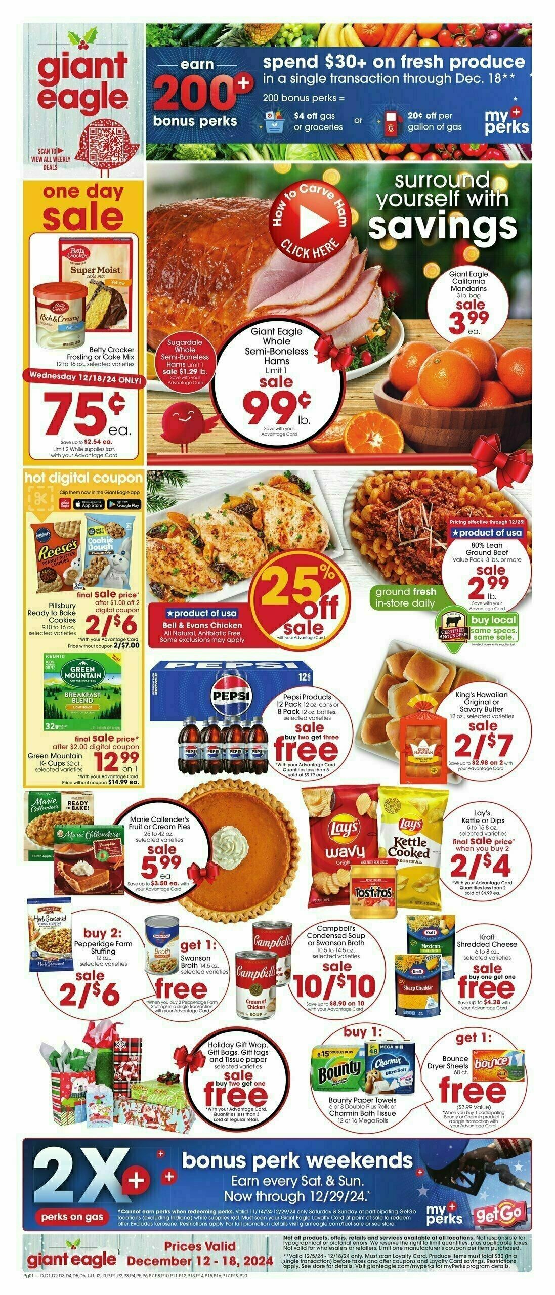 Giant Eagle Weekly Ad from December 12