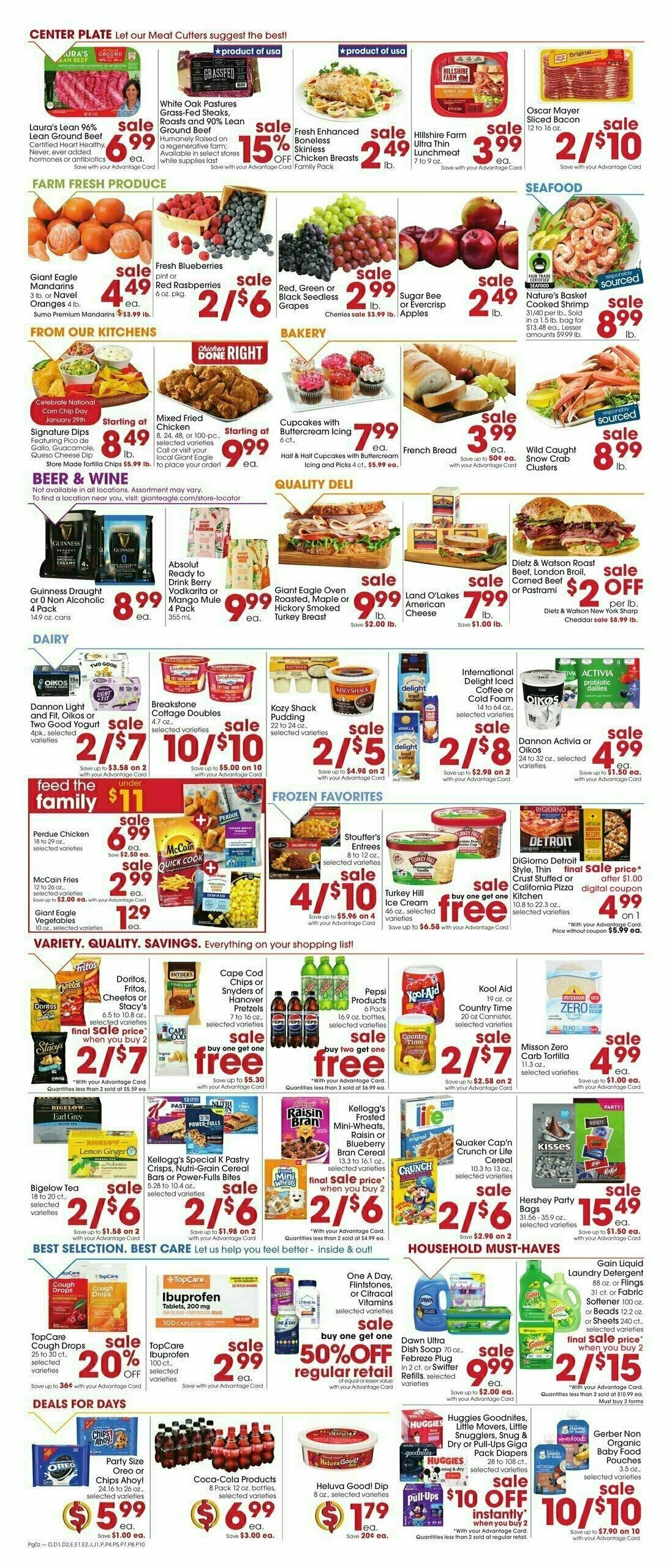 Giant Eagle Weekly Ad from January 23