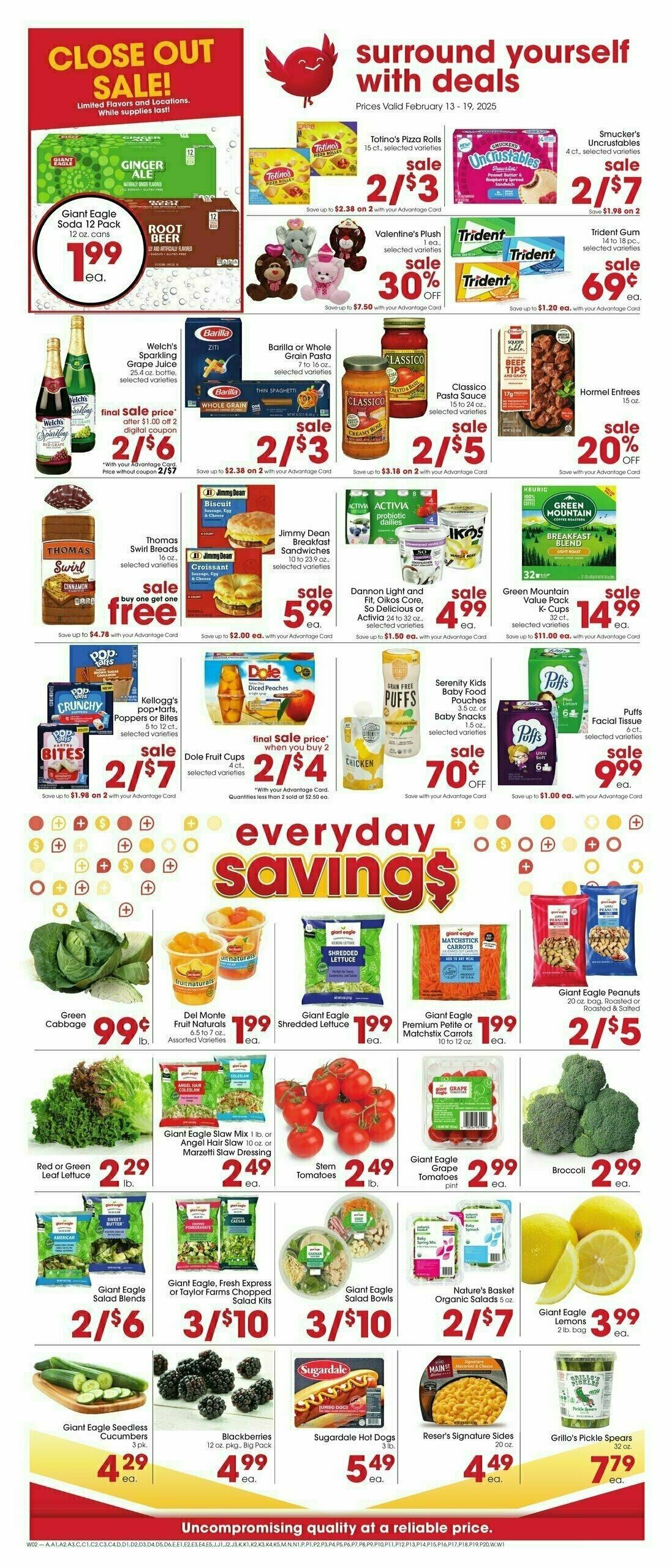 Giant Eagle Weekly Ad from February 13