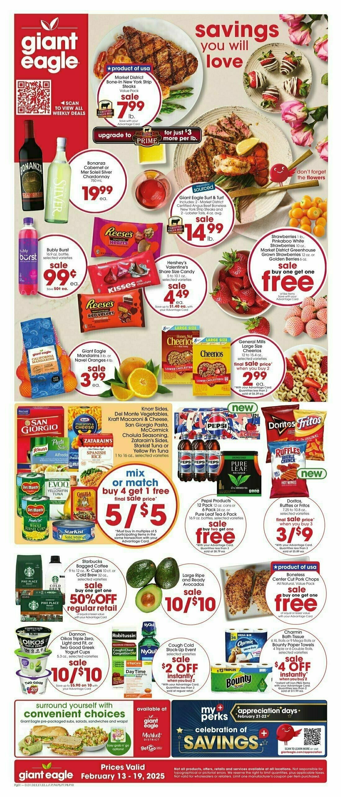 Giant Eagle Weekly Ad from February 13