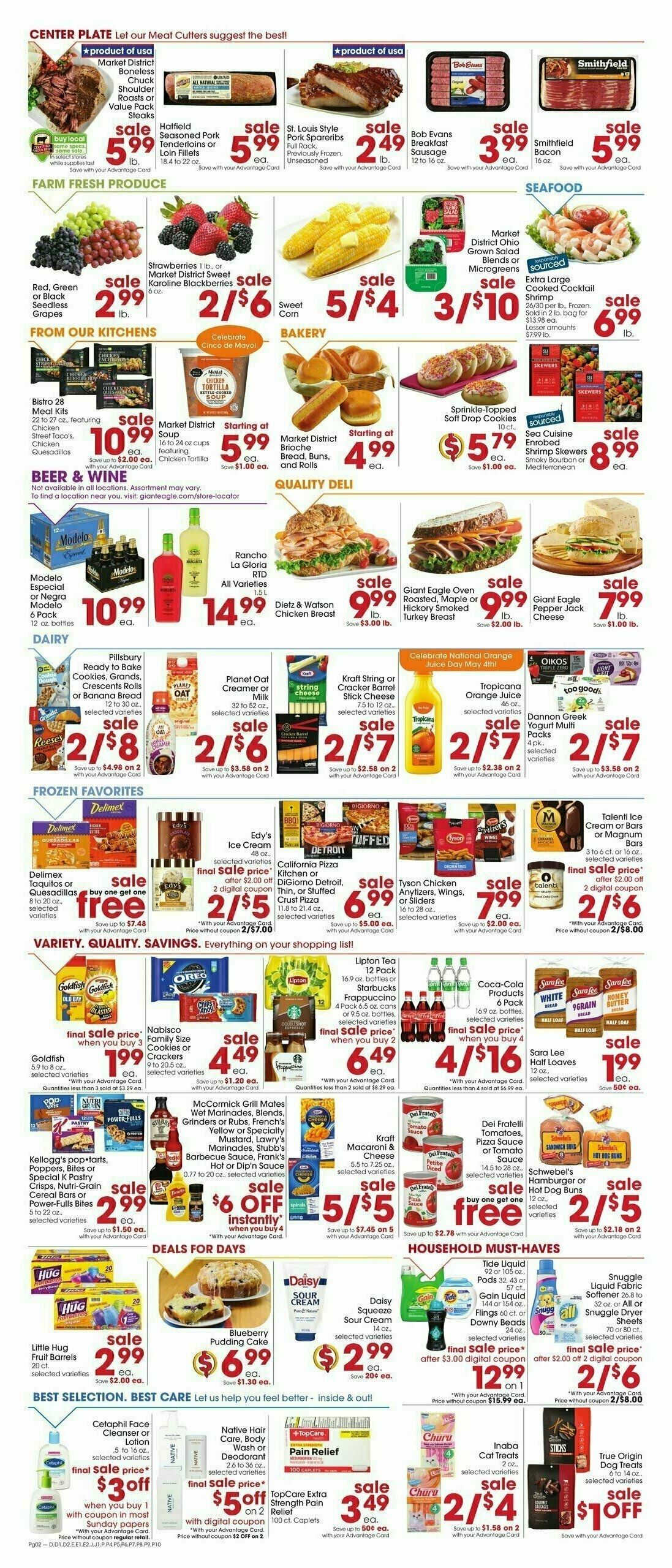 Giant Eagle Weekly Ad from May 1