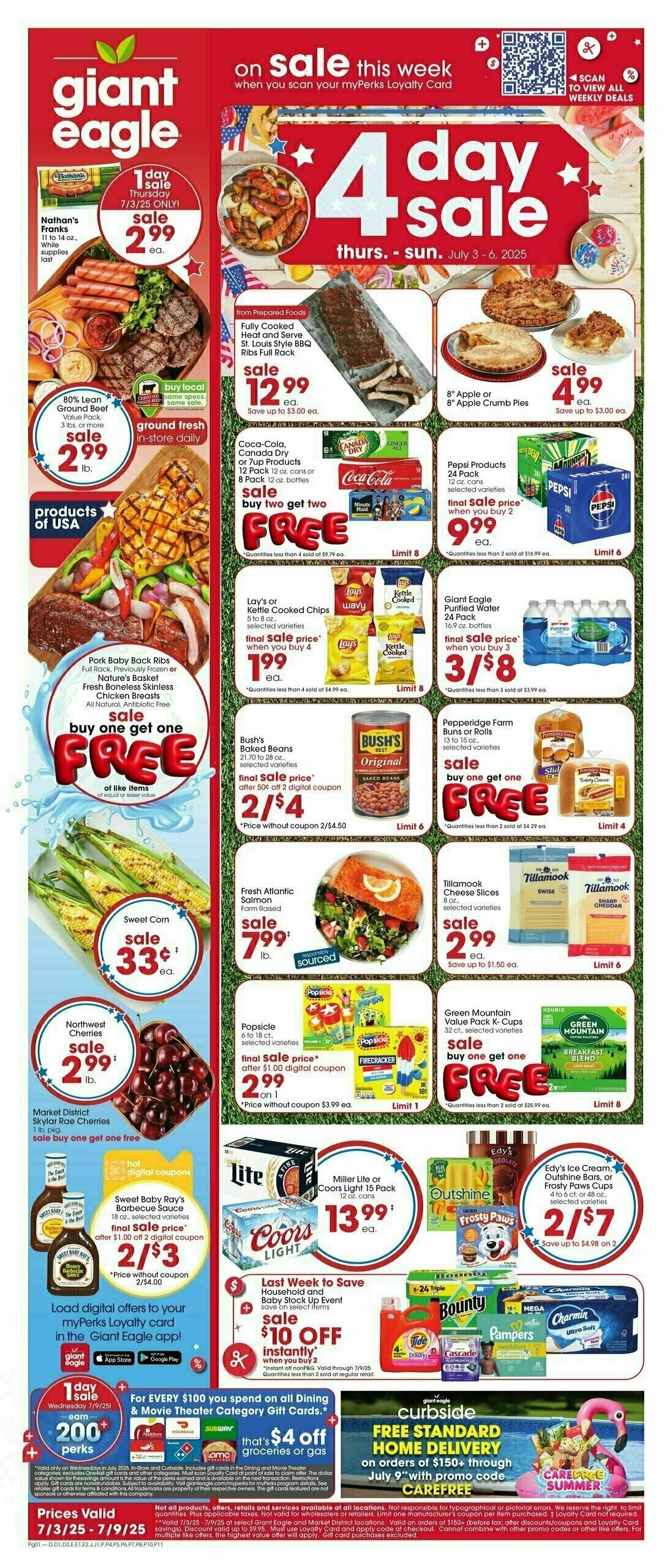 Giant Eagle Weekly Ad from July 3