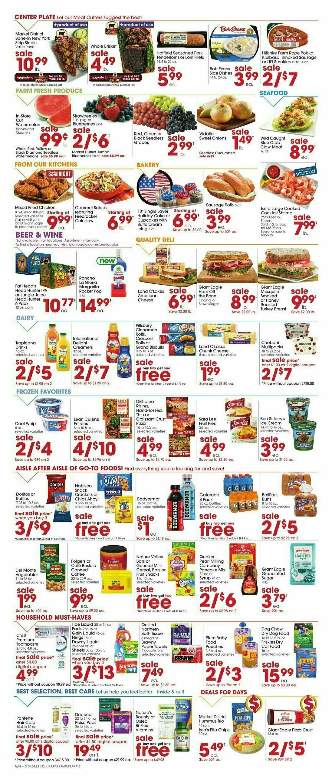 Giant Eagle Weekly Ad from July 3