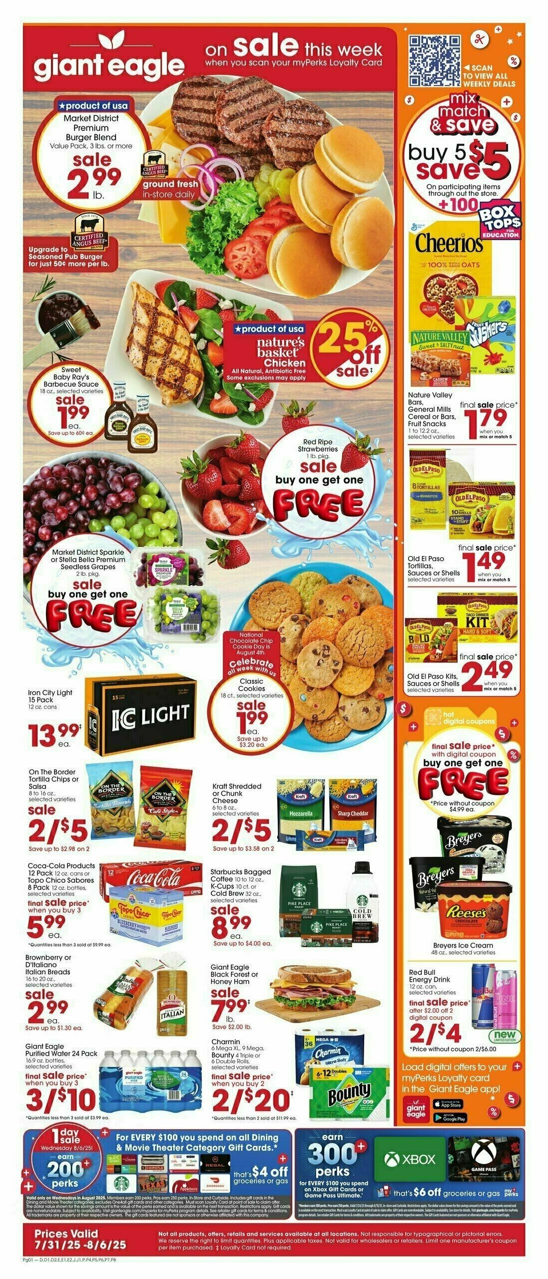 Giant Eagle Weekly Ad from July 31