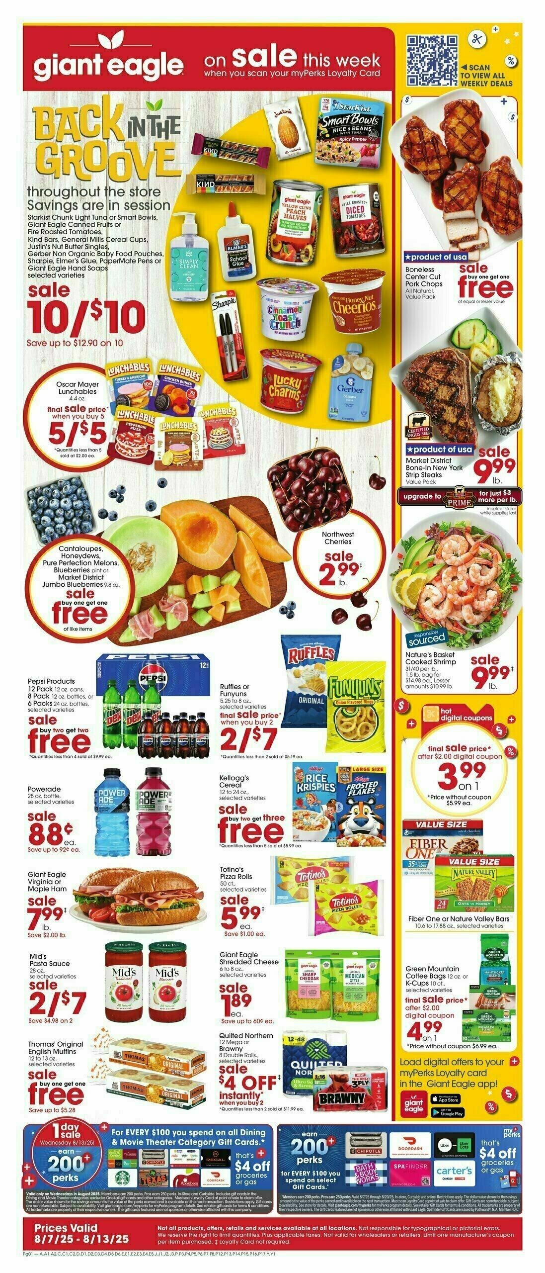 Giant Eagle Weekly Ad from August 7