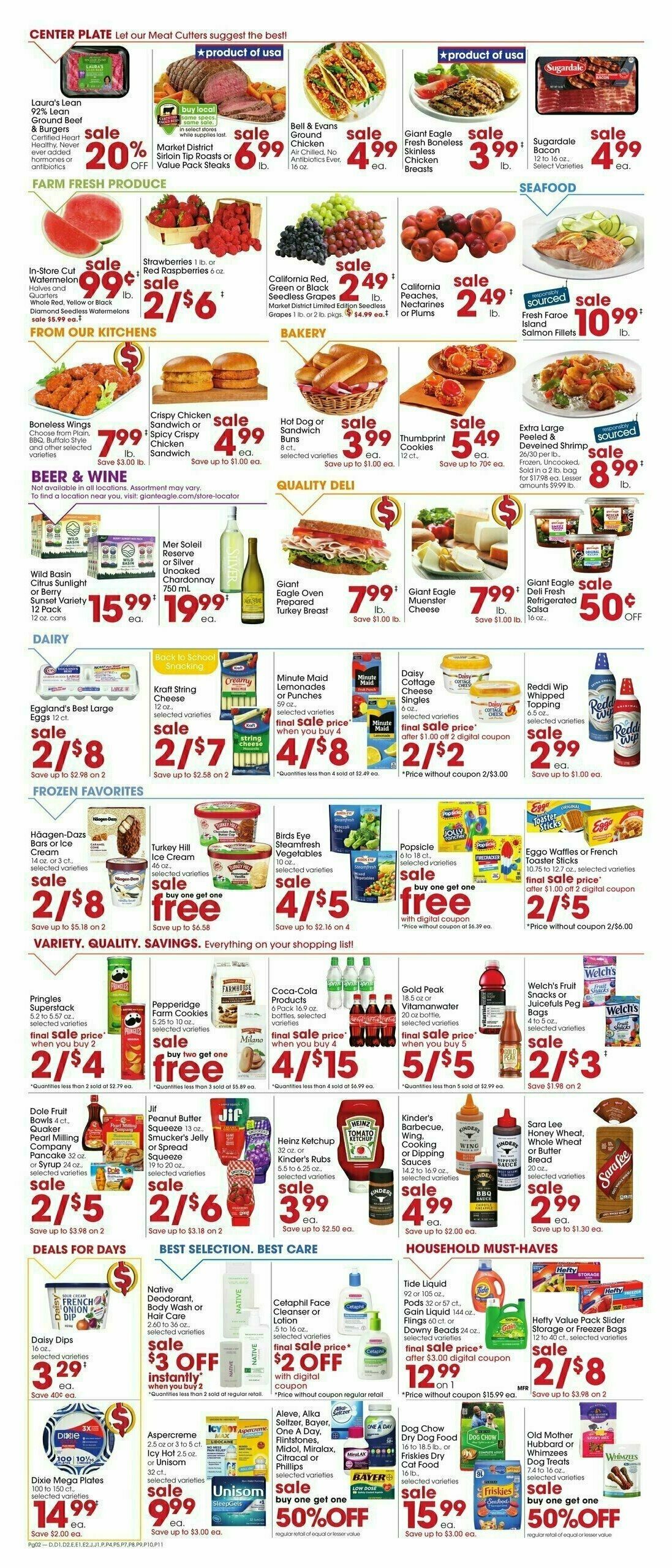 Giant Eagle Weekly Ad from August 7