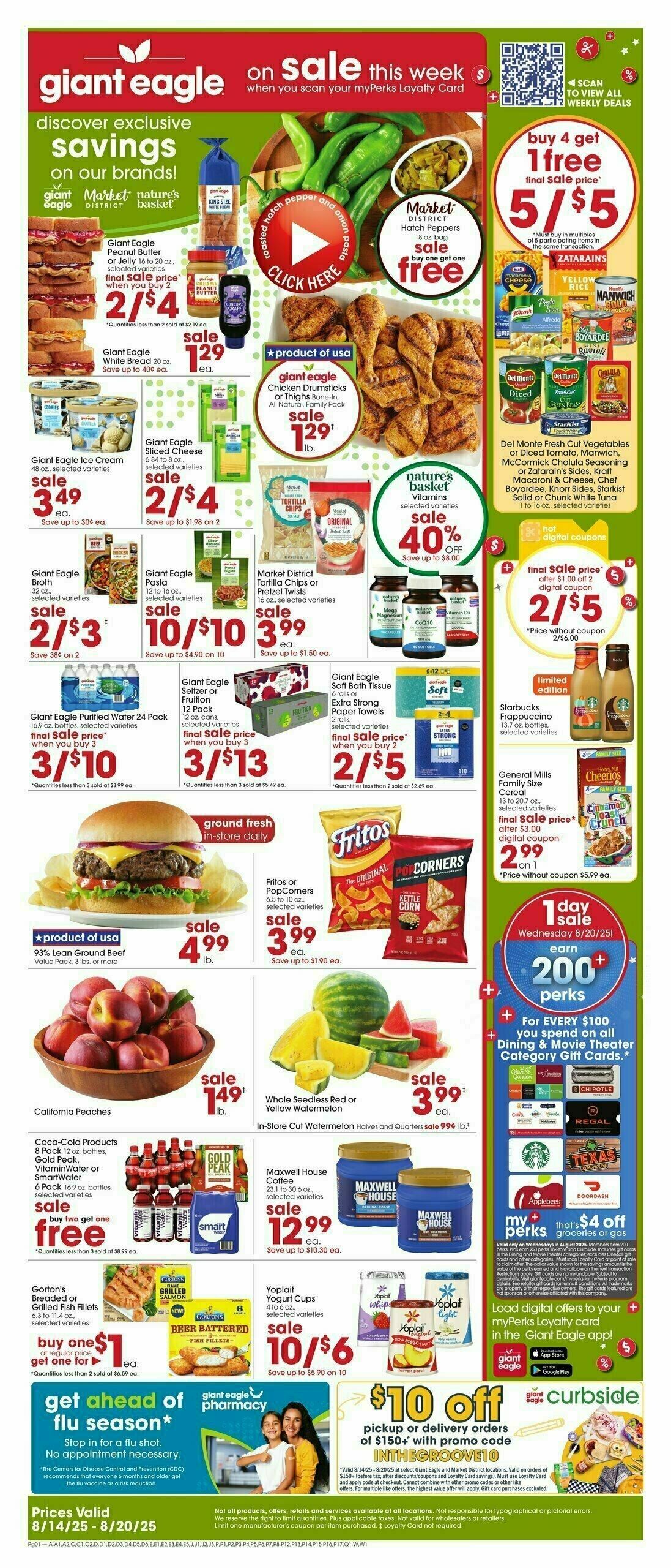 Giant Eagle Weekly Ad from August 14